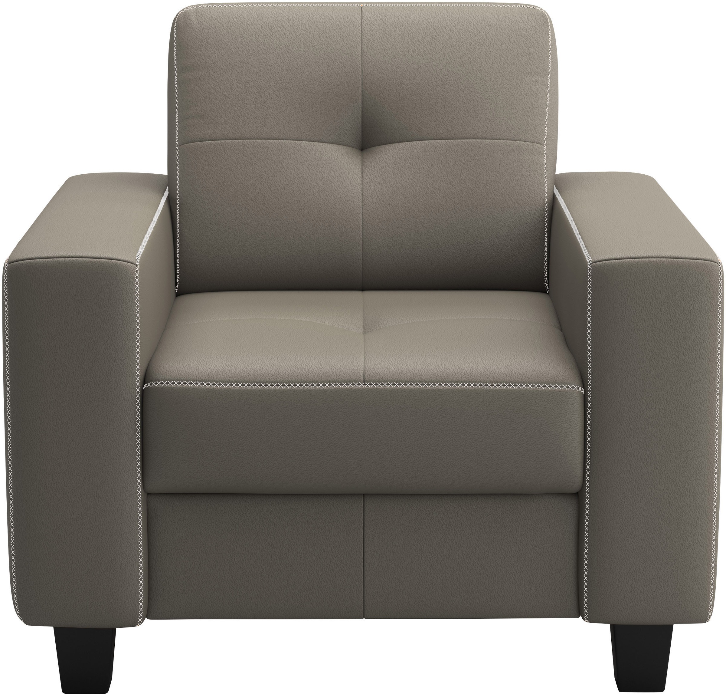 PLACES OF STYLE Sessel »Varese« Kreuznaht in beige günstig online kaufen