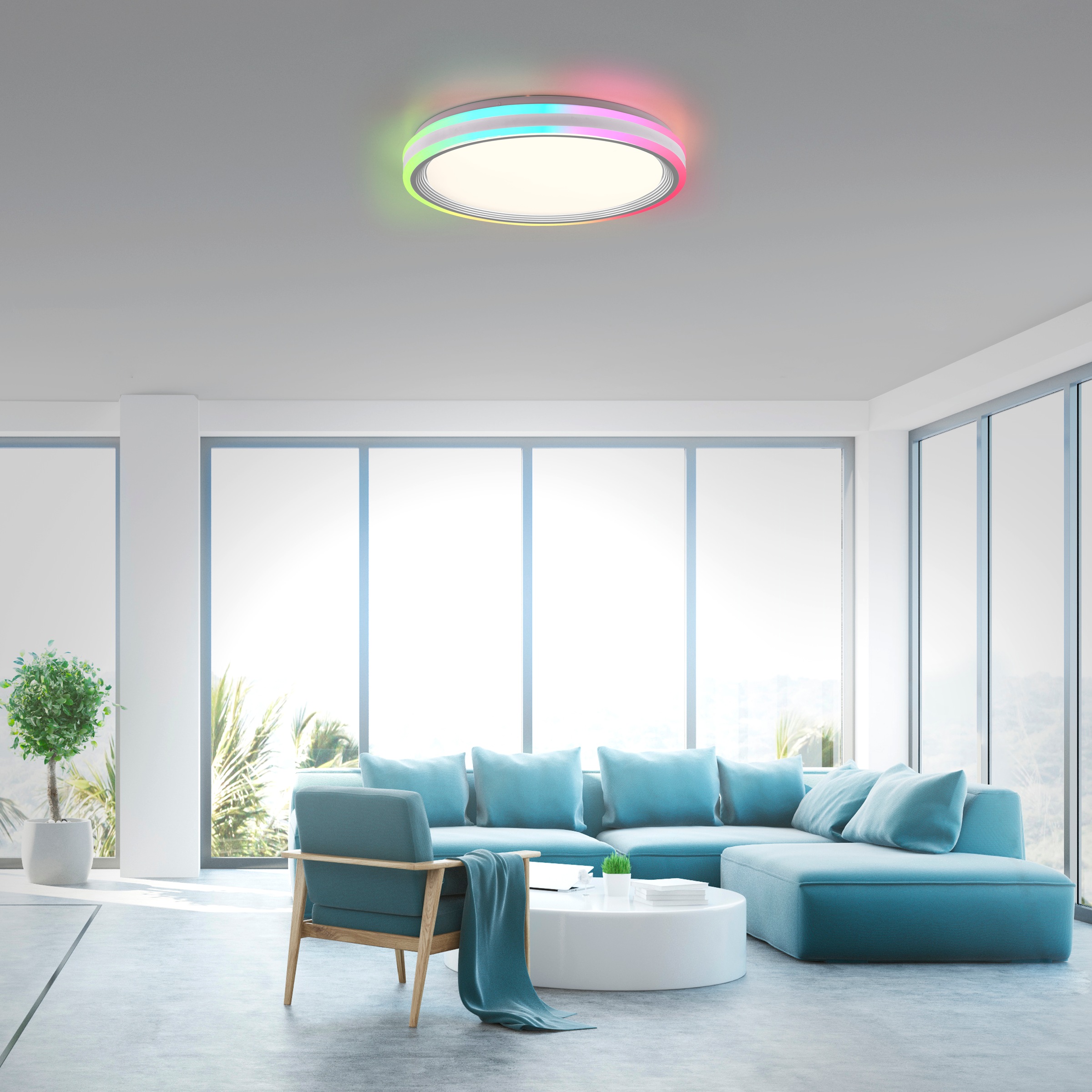 JUST LIGHT Deckenleuchte »SPHERIC«, 2 flammig, Leuchtmittel LED-Board-LED-B günstig online kaufen