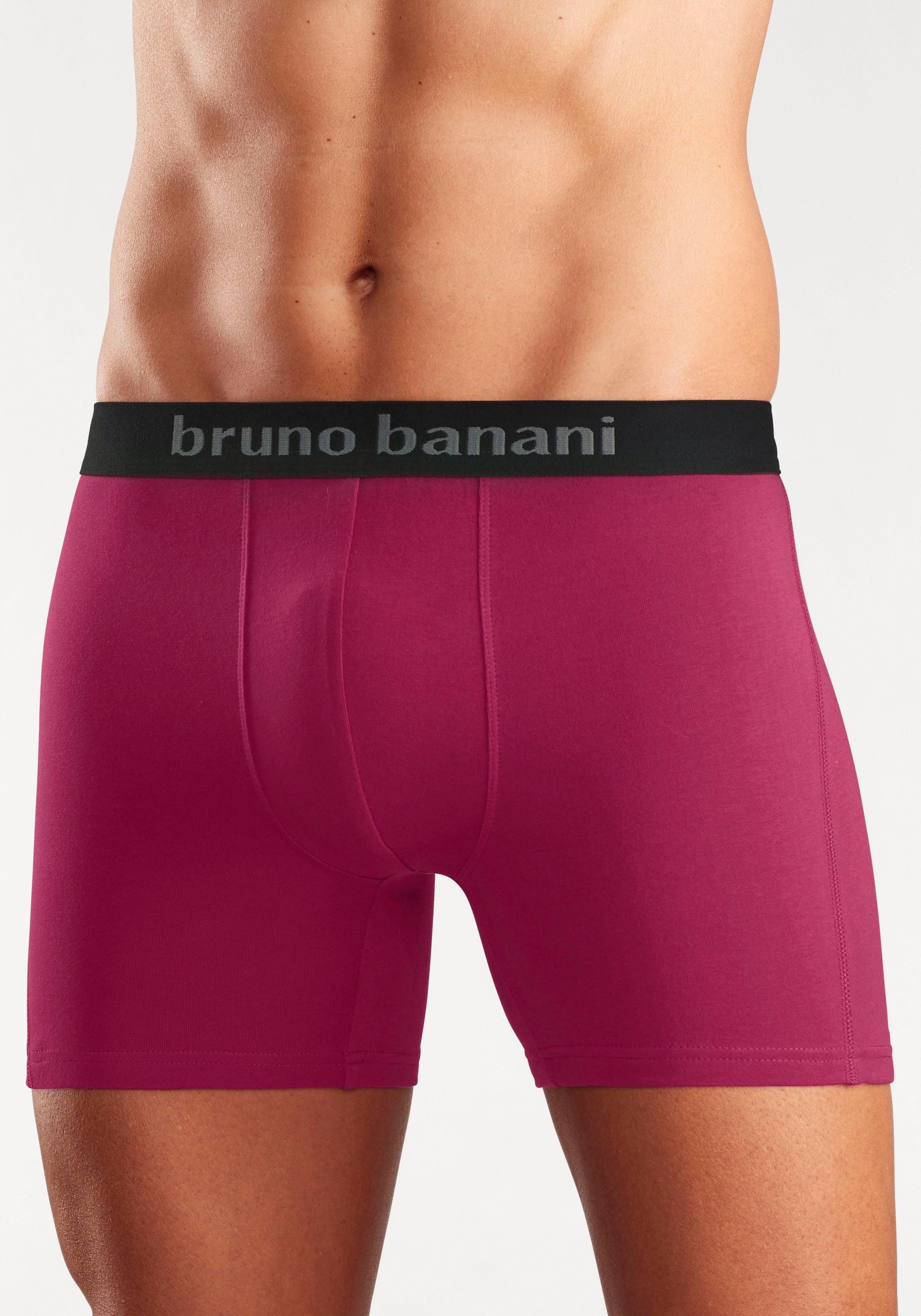 Bruno Banani Boxer »Boxershorts für Herren«, (Packung, 4 St.), mit längerem Bein und auffälligen Logobund