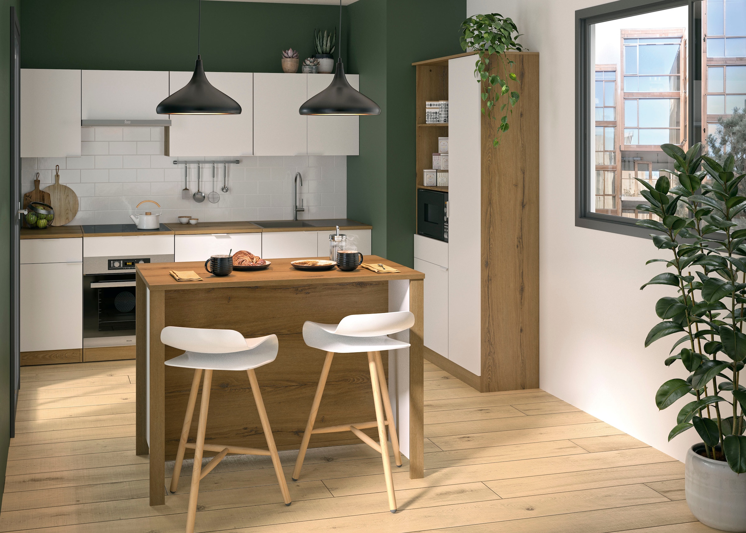 Gami Küchenbuffet »EDEN« Moderne und praktische Kücheninsel, ohne Elektrogeräte