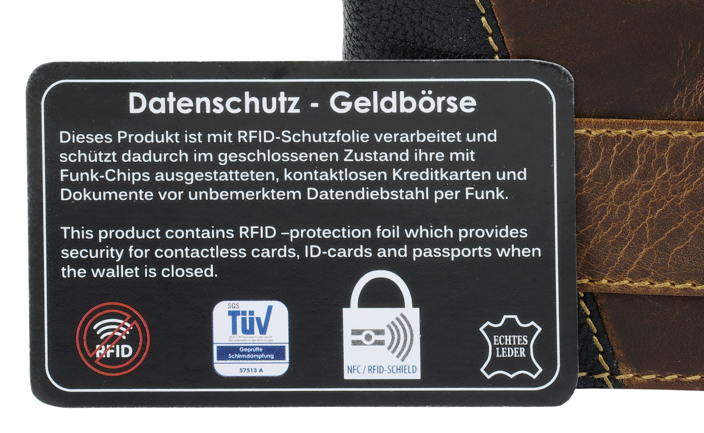 Chiemsee Geldbörse, echt Leder