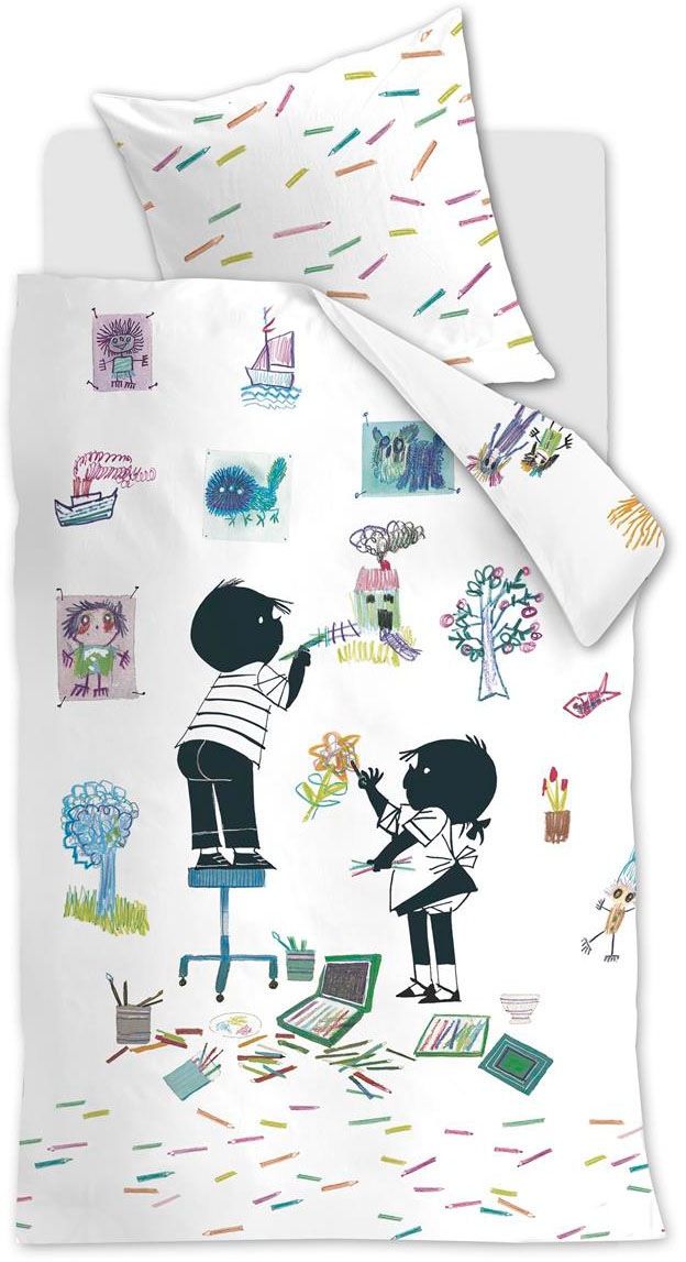 Beddinghouse x Fiep Amsterdam Kinderbettwäsche "Tekenen" günstig online kaufen