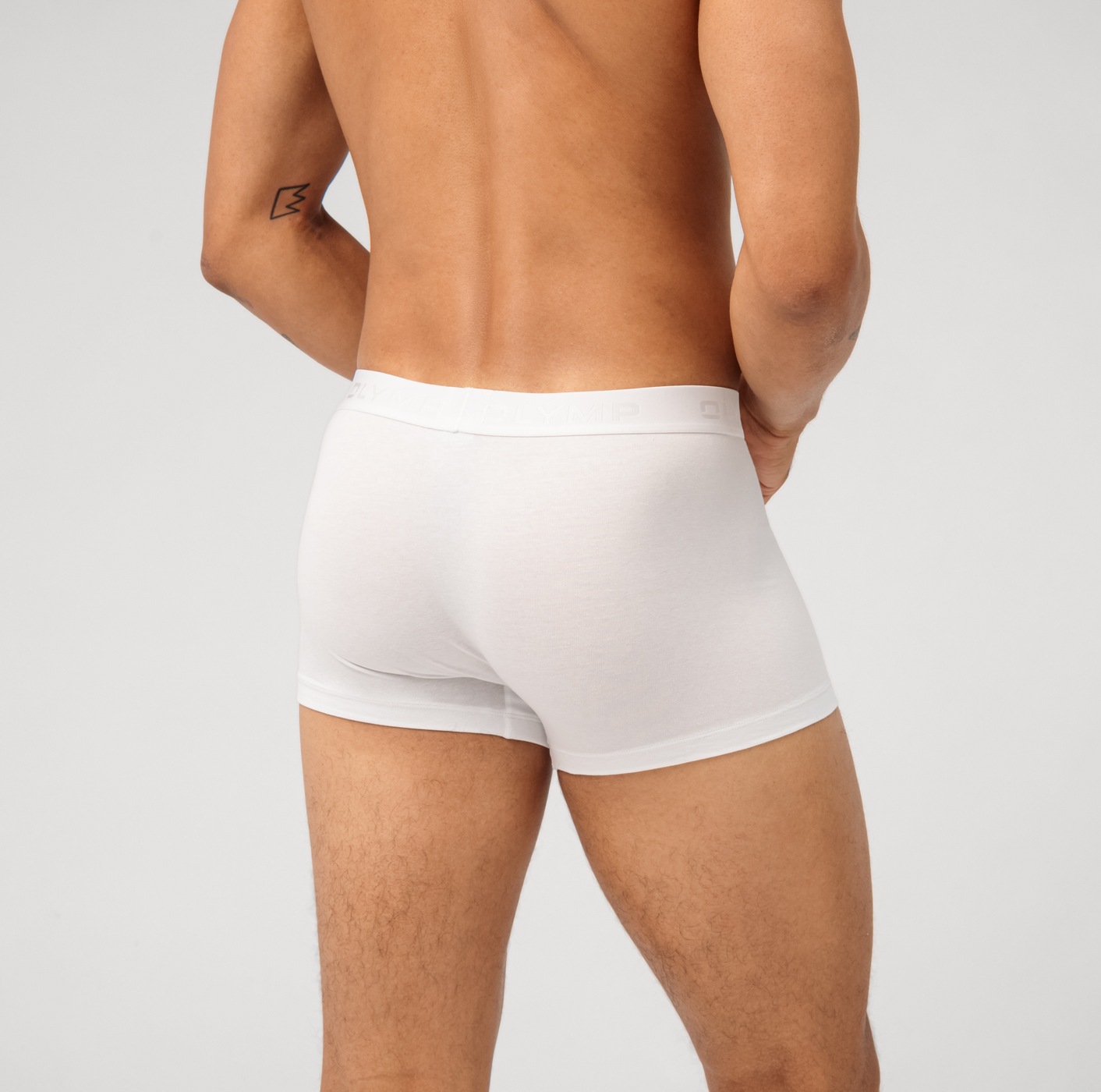 OLYMP Boxershorts, (Packung, 3 St., 3er), mit Ton-in-Ton Markenlogo