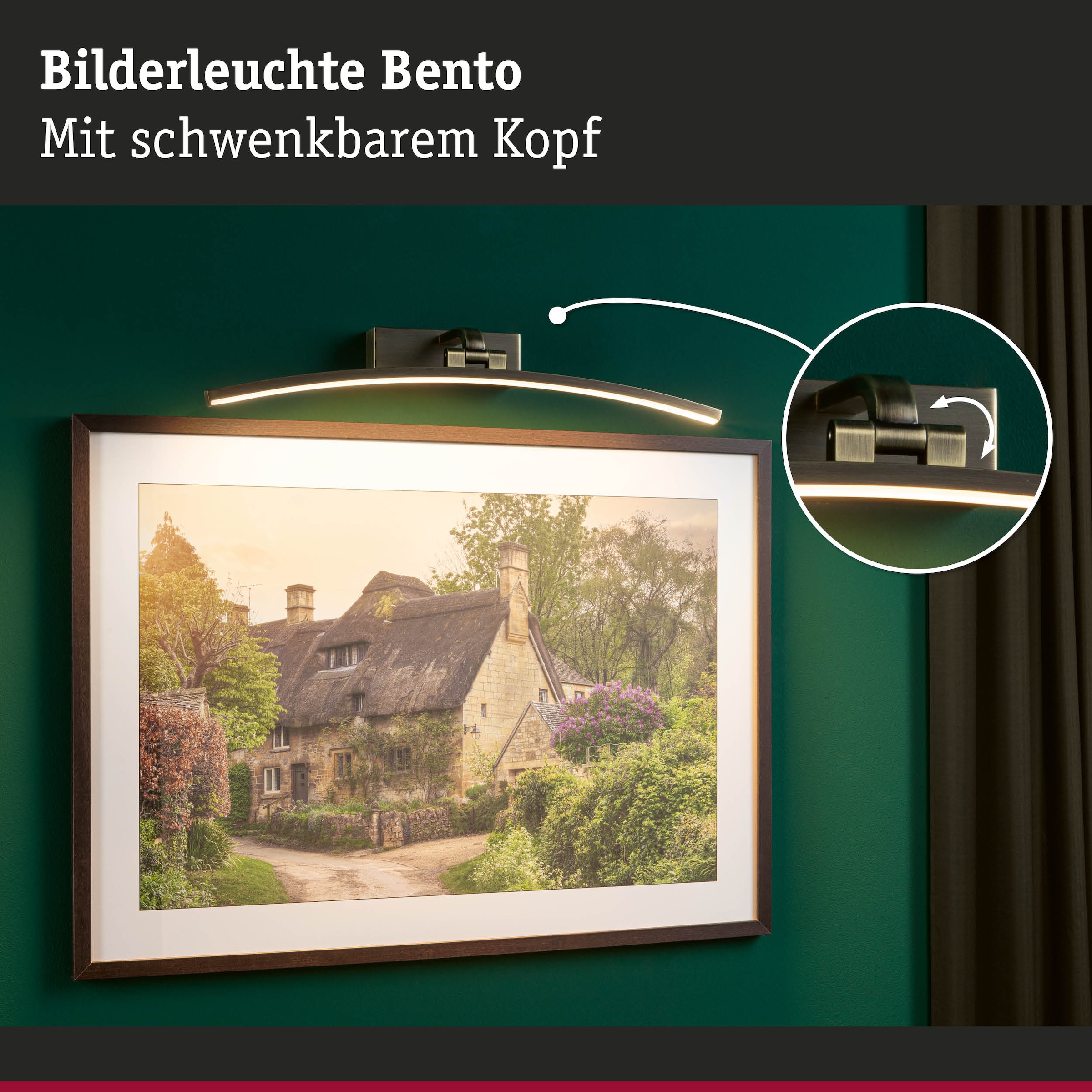 Paulmann LED Bilderleuchte »Bento 3000K, 230V«, 1 flammig
