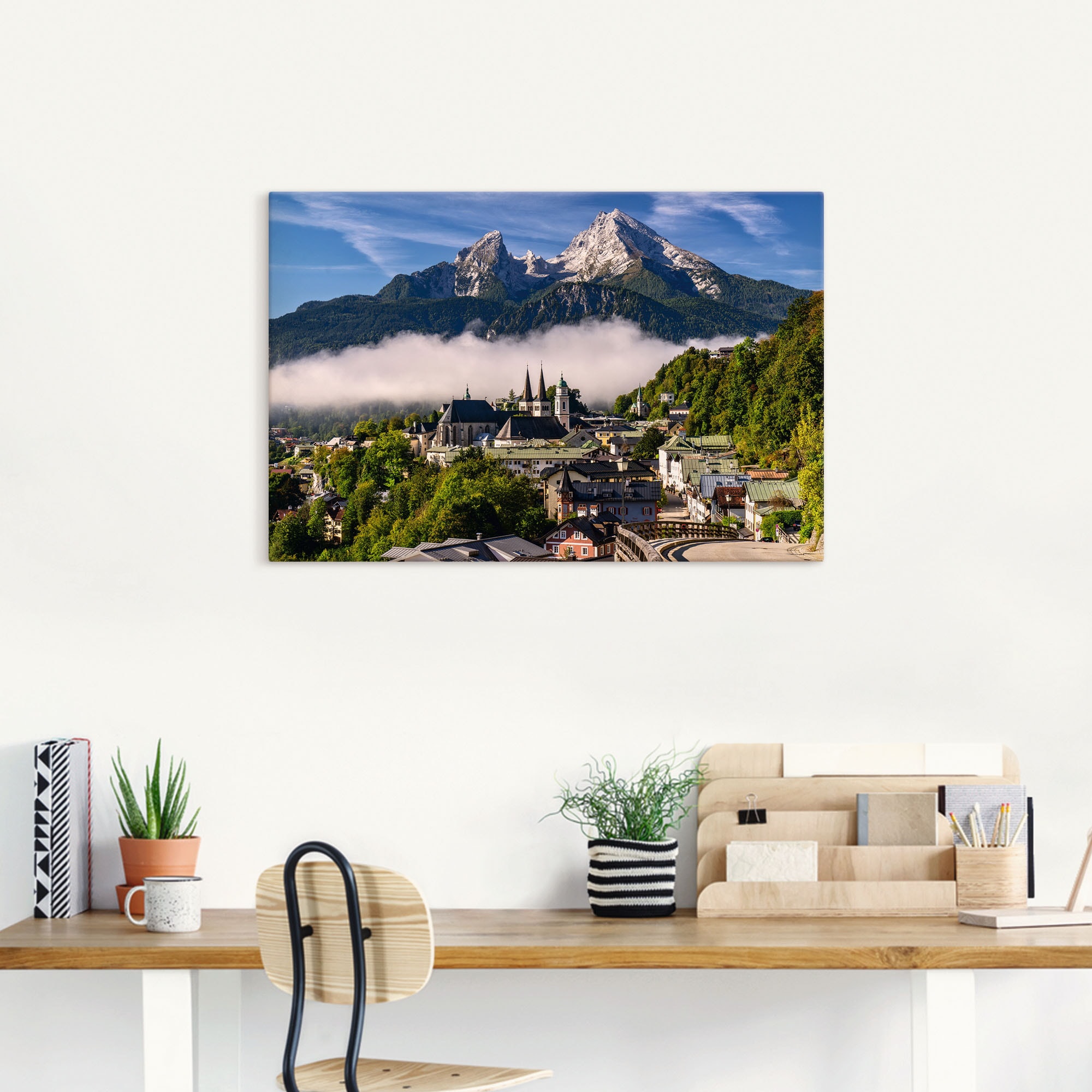 Artland Wandbild »Watzmannblick Berchtesgaden«, Deutschland, (1 St.), als L günstig online kaufen