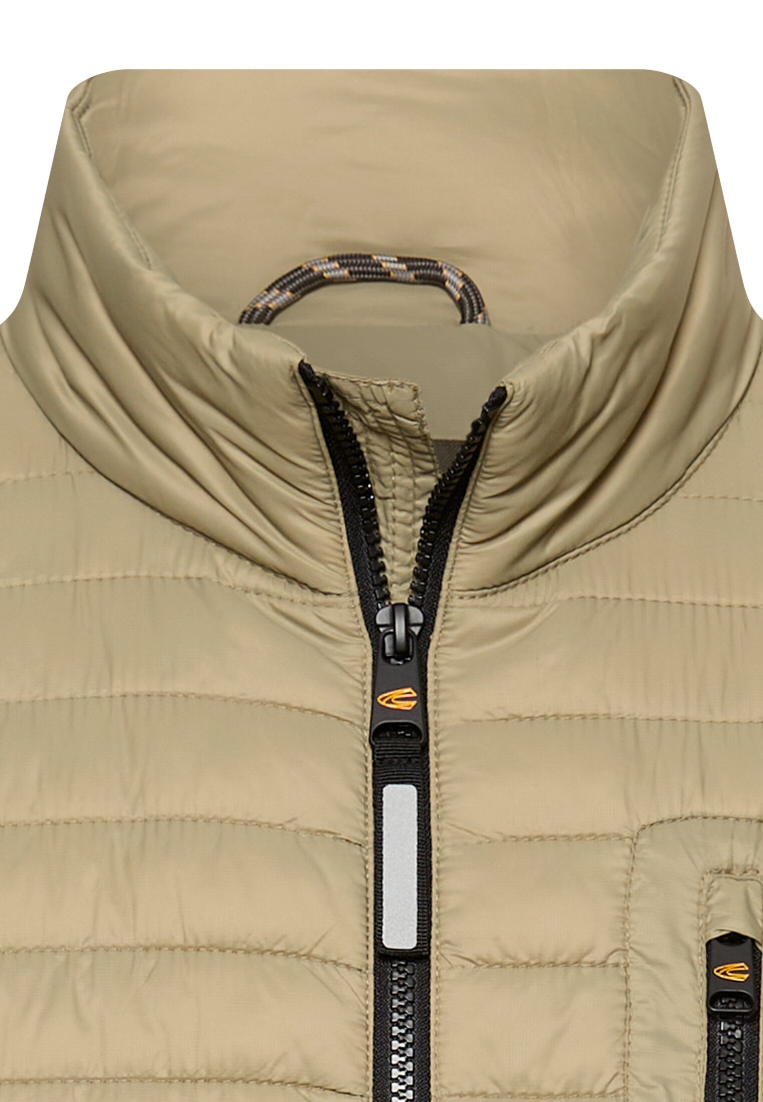 camel active Steppjacke ohne Kapuze mit Stehkragen und Reißverschlusstaschen