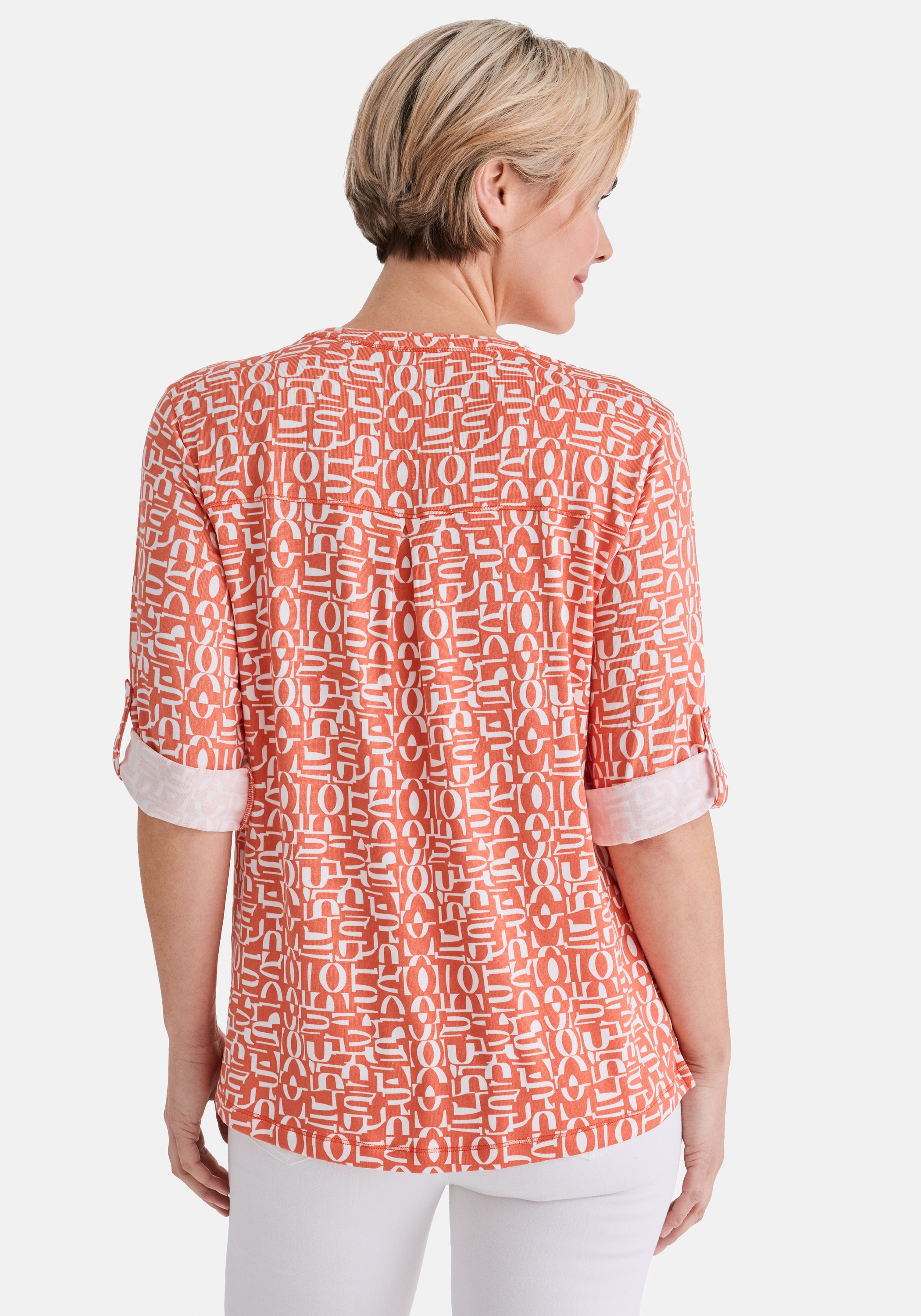 STOOKER WOMEN 3/4-Arm-Shirt »MARIE Print Shirt Bluse 3/4-Arm« Regular Fit Shirt Bluse Baumwolle Shirt Knopfleiste für Damen