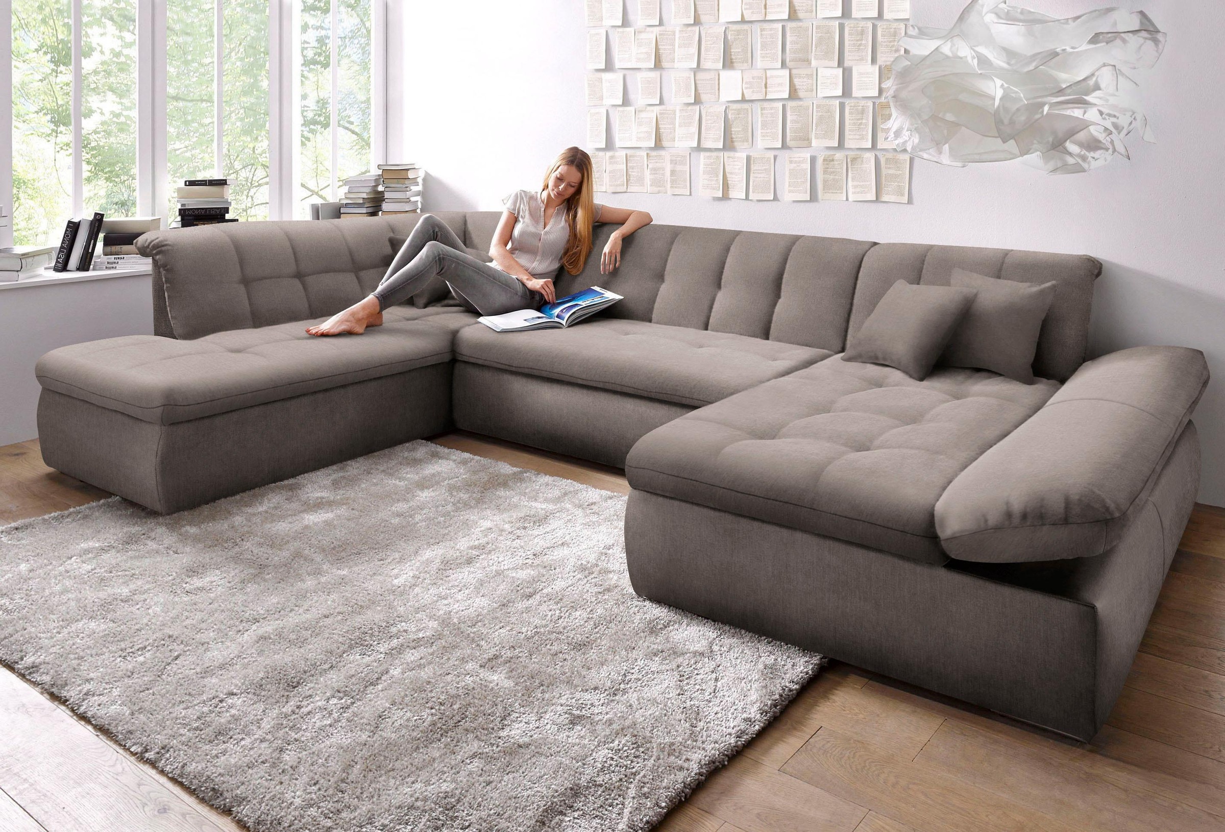 DOMO collection Wohnlandschaft »NMoric im XXL-Format, B/T/H: 353/216/80 cm, günstig online kaufen