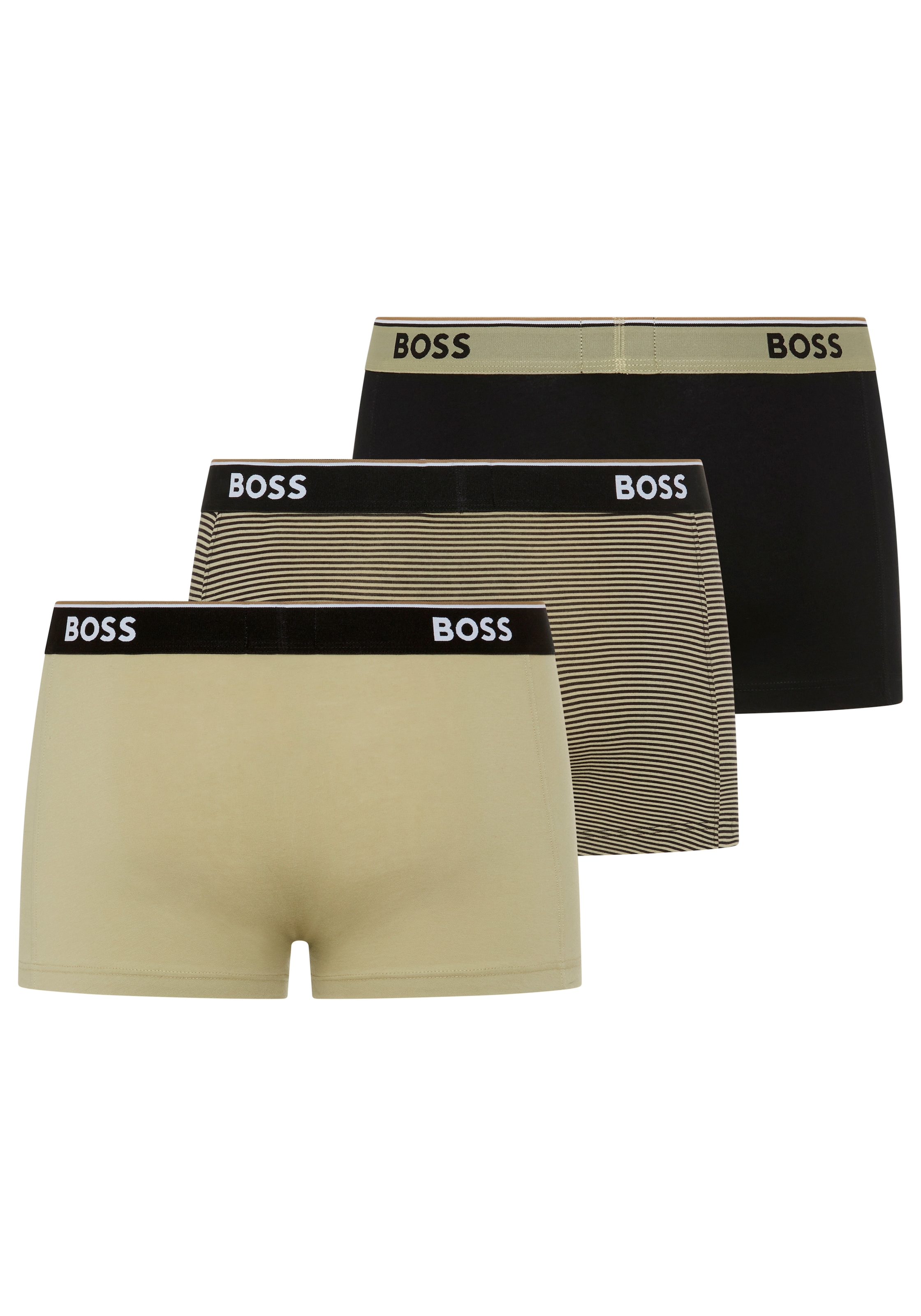 BOSS Trunk Packung, 3 Stk. aus Stretch-Baumwolle, elastischer Bund, mittlere Bundhöhe