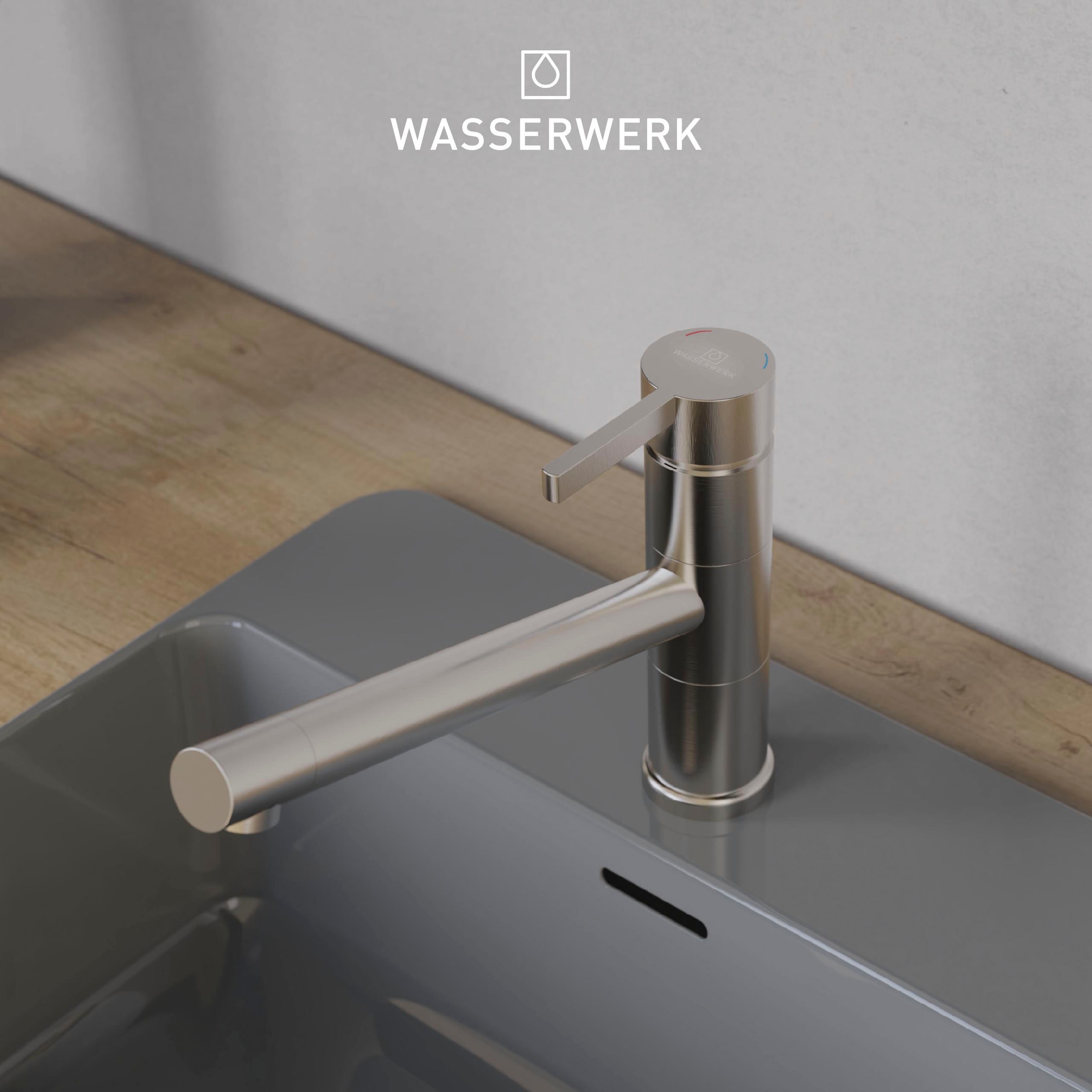 WASSERWERK Spültischarmatur »WK 6, Wasserhahn, Küche, Einhebelmischer«