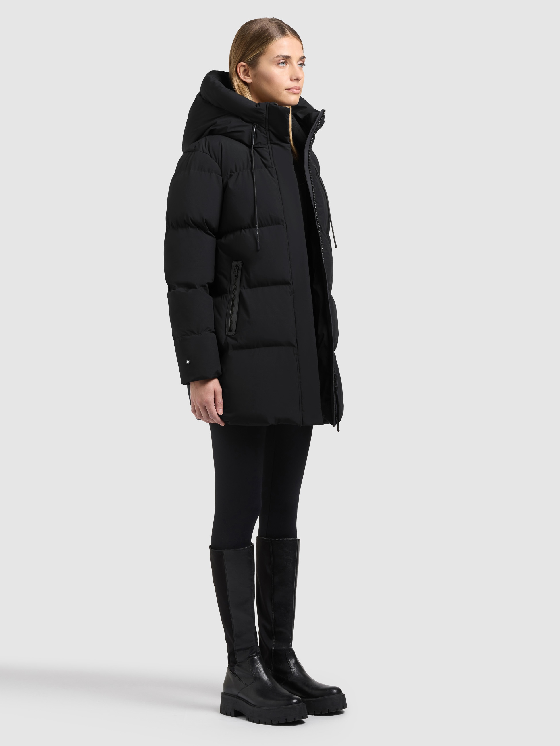 khujo Steppjacke »DROWN2 MATT« mit Kapuze Taschenbeutel mit Fleece