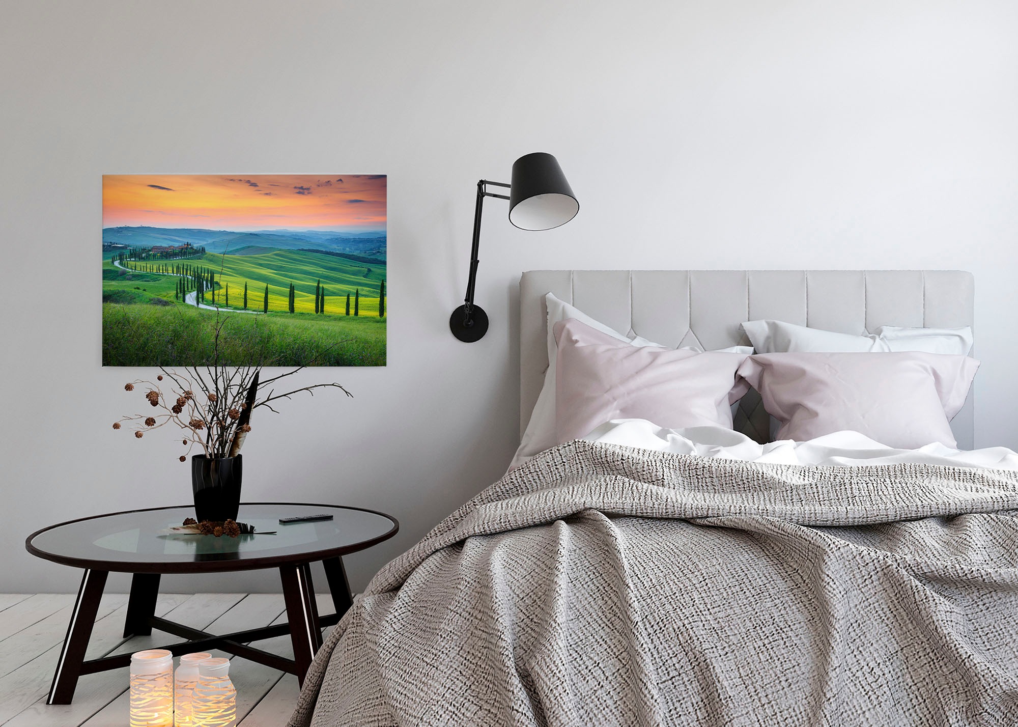 A.S. Création Leinwandbild »Tuscany«, Kunst-Gemälde-Kinder, (1 St.), Feld Natur Keilrahmen Landschaft Leinwand-Bild Wohnzimmer modern Wand