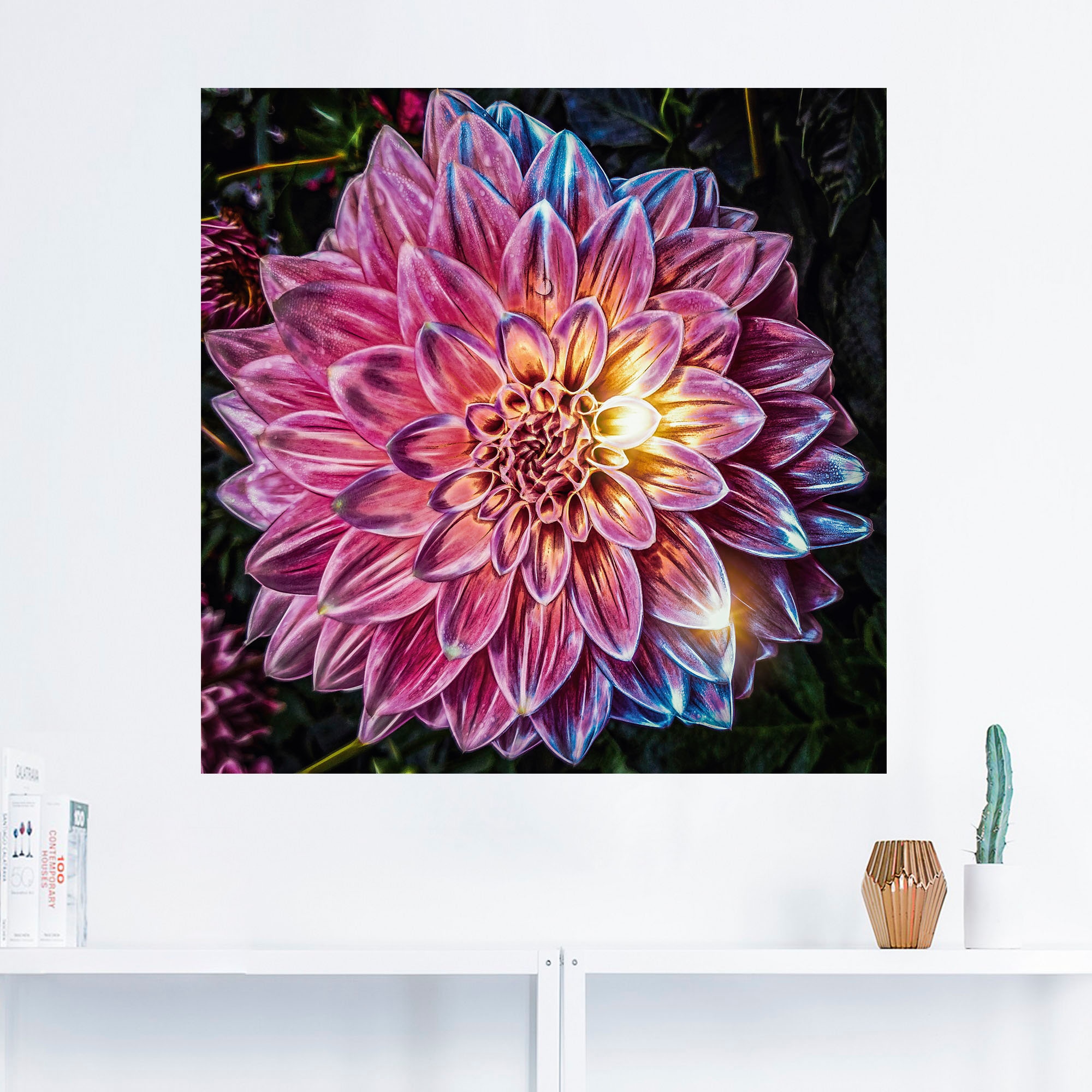 Artland Wandbild »Lila Blüte beleuchtet«, Blumenbilder, (1 St.), als Alubild, Leinwandbild, Wandaufkleber oder Poster in versch. Größen