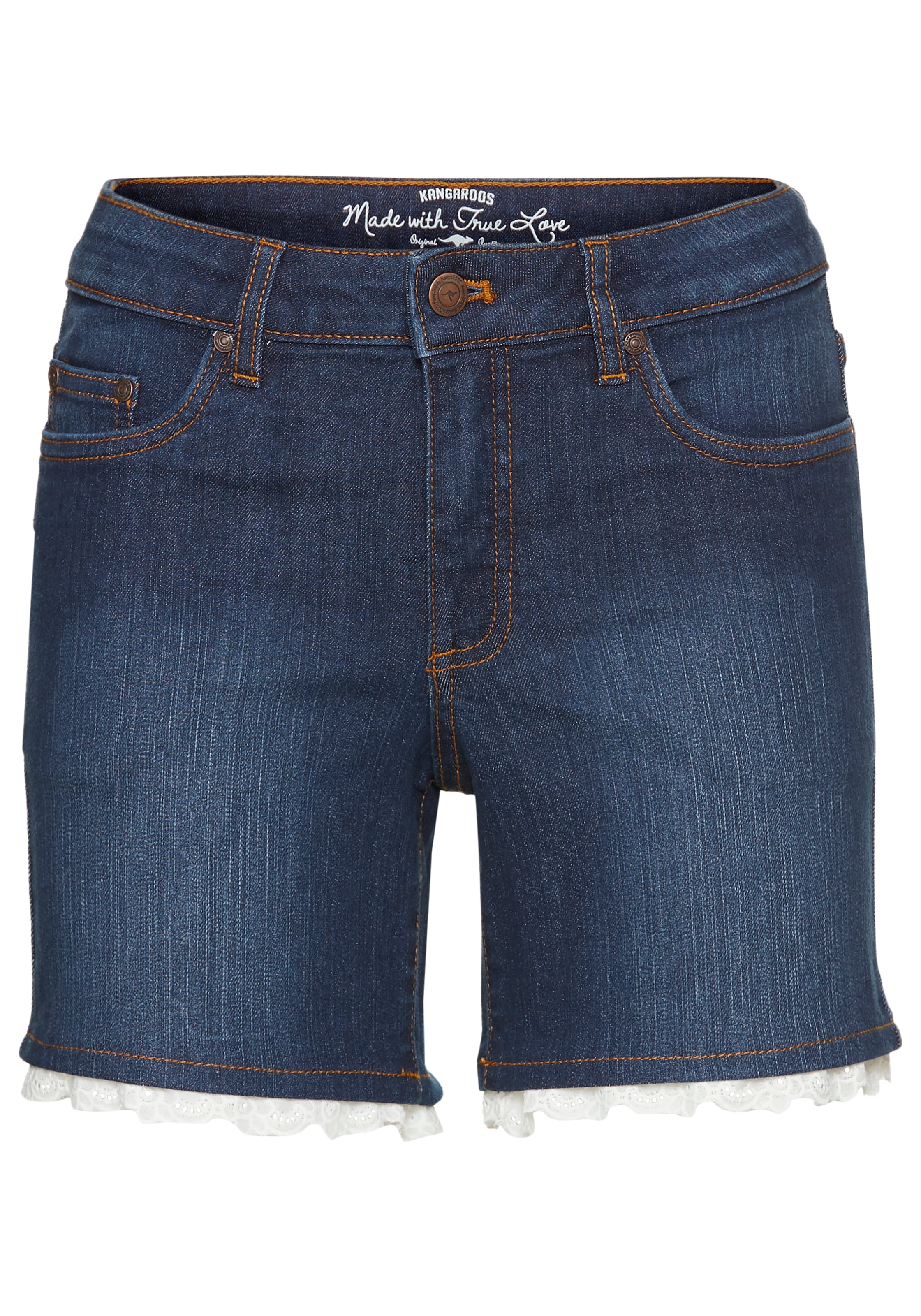 KangaROOS Jeansshorts, mit Spitze