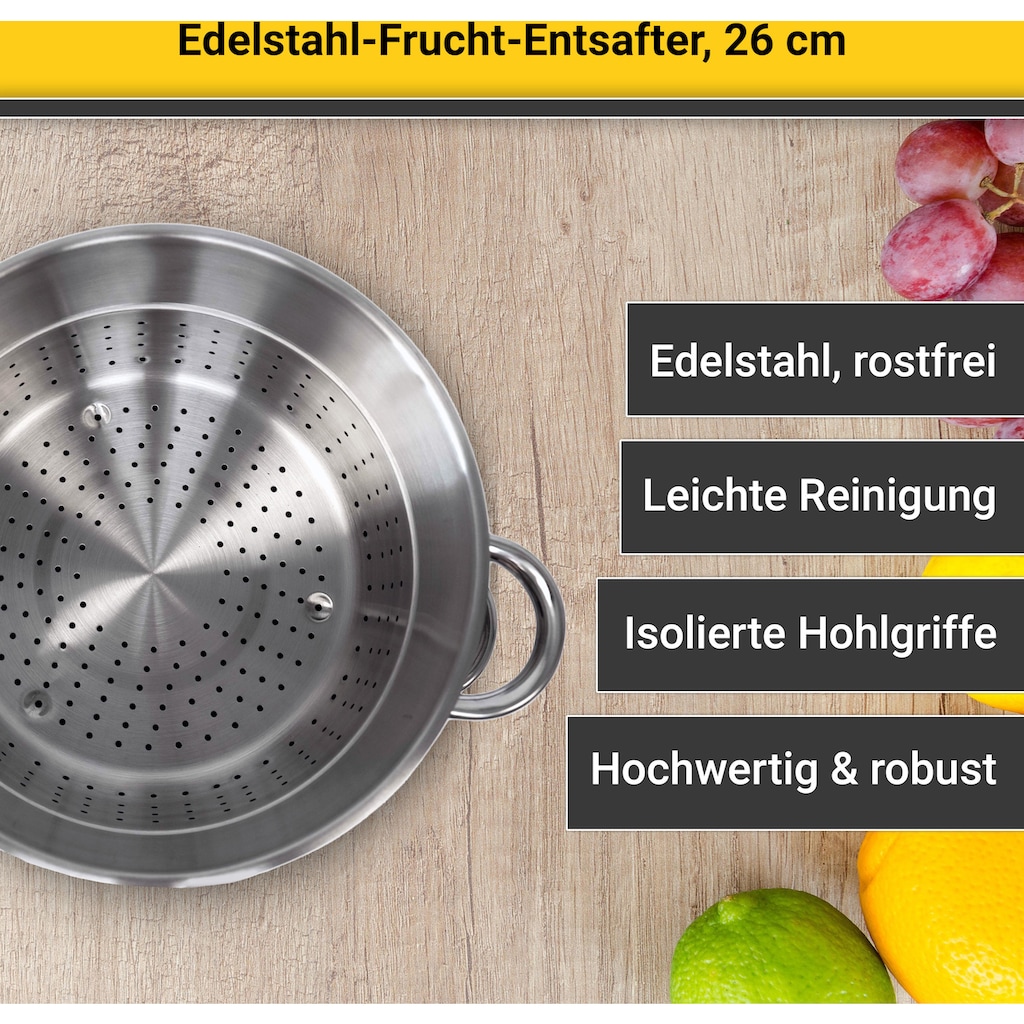 Krüger Einkochtopf, Edelstahl, Fruchtentsafter, Induktion