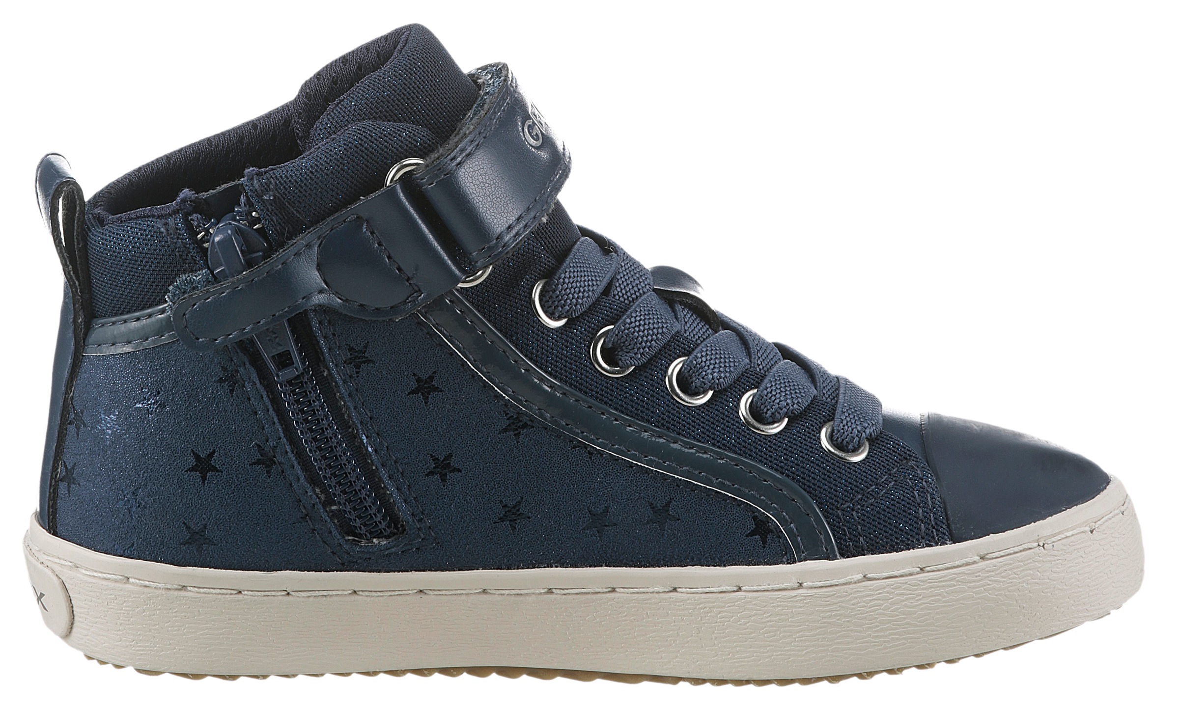Geox Sneaker »J KALISPERA GIRL I«, High Top Sneaker, Schnürboots, Freizeitschuh mit Gummizug