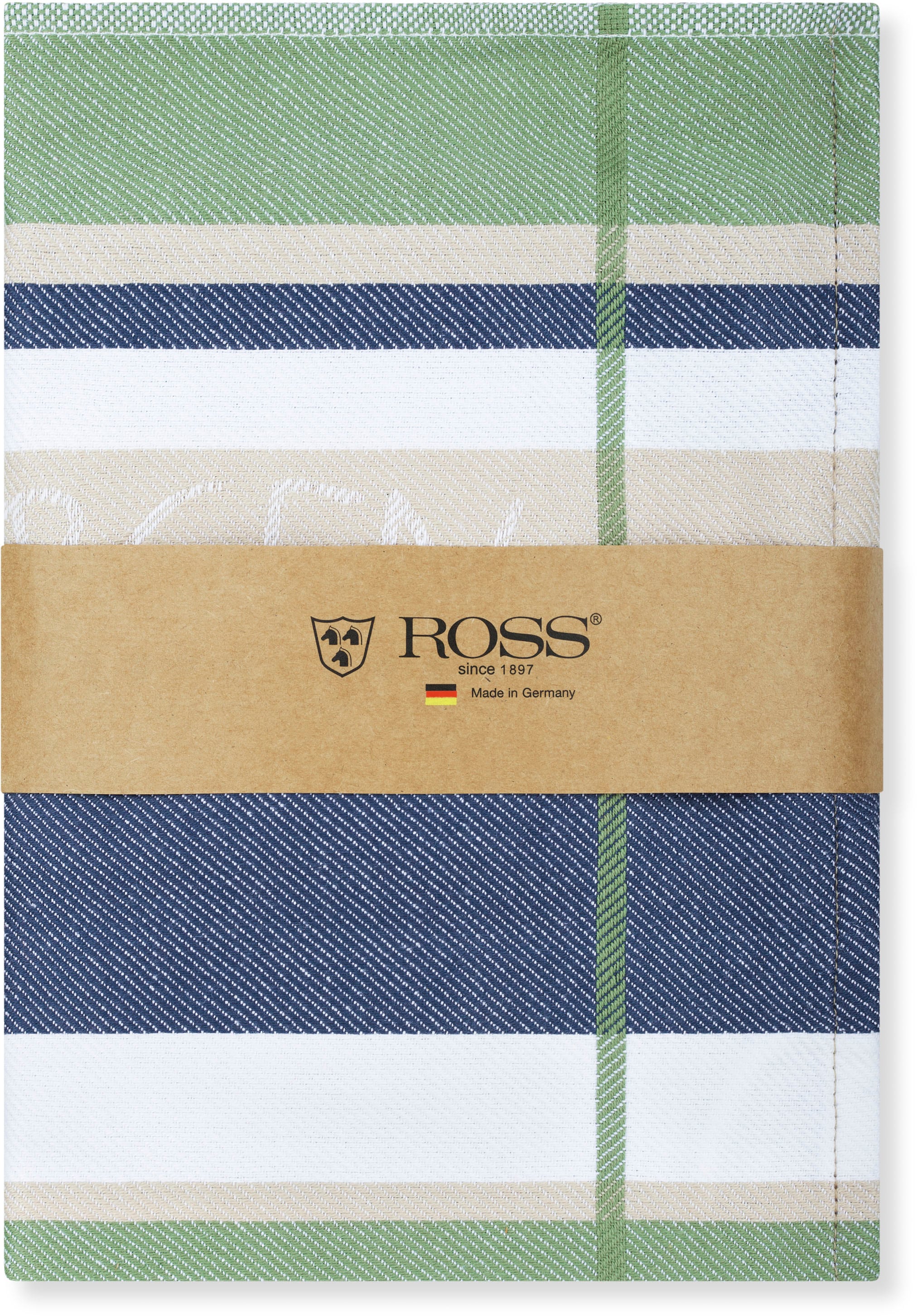 ROSS Geschirrtuch »1663 3er-Set mit Banderole« aus feinster Baumwolle