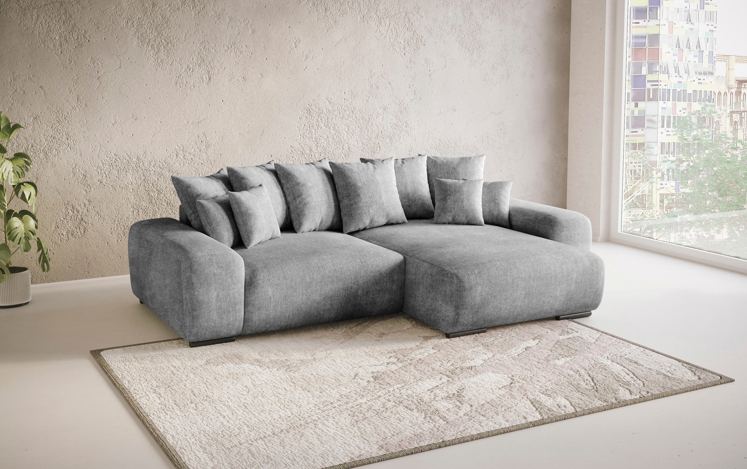 Mr. Couch Ecksofa »Sundance L-Form«, Dauerschläfer mit EasyBett-Schlaffunktion, Bettkasten