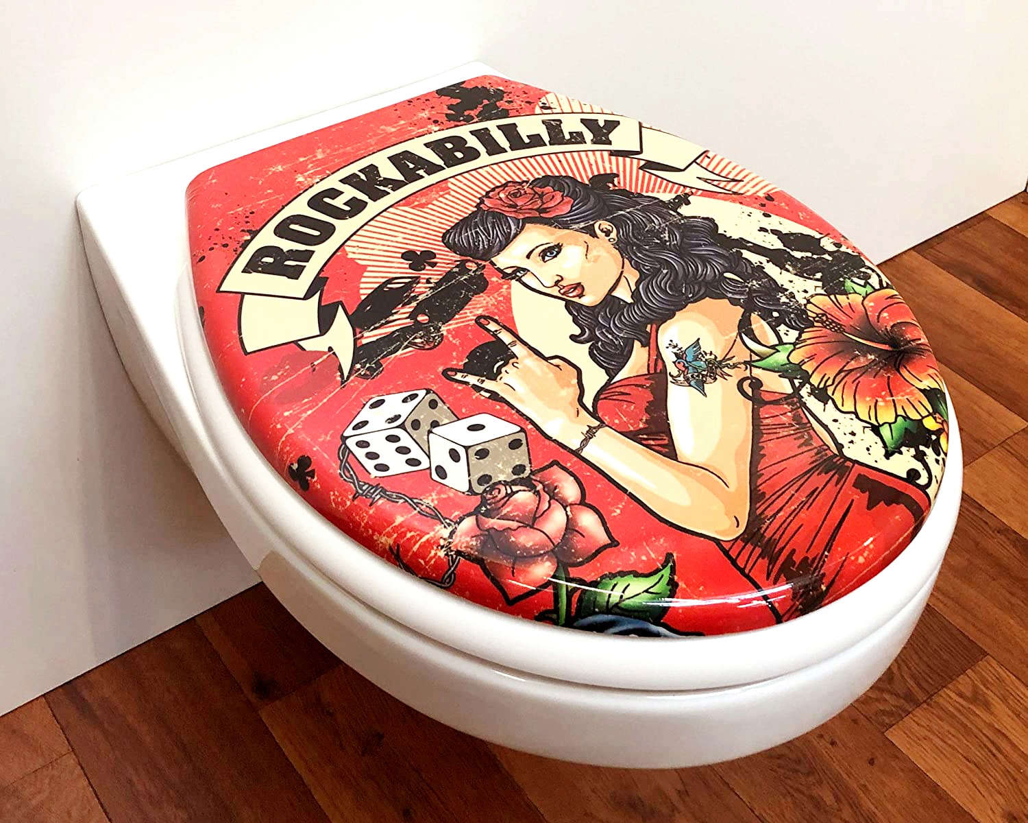 ADOB WC-Sitz »Rockabilly«, Absenkautomatik, zur Reinigung abnehmbar