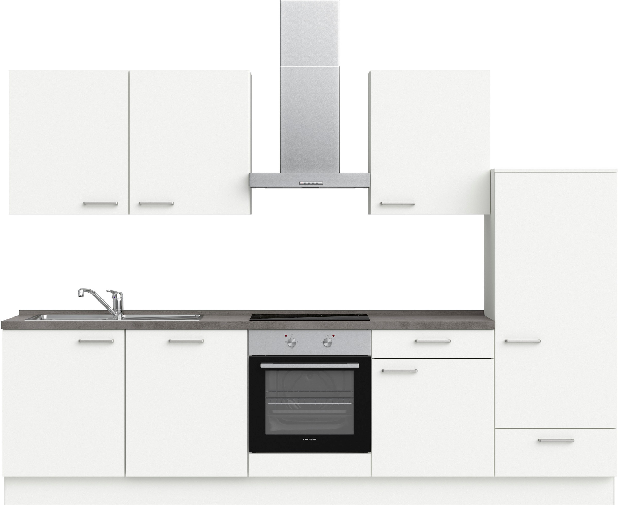 nobilia® Küchenzeile »"Touch I"«, vormontiert, Ausrichtung wählbar, Breite 300 cm, wahlw. mit E-Geräten