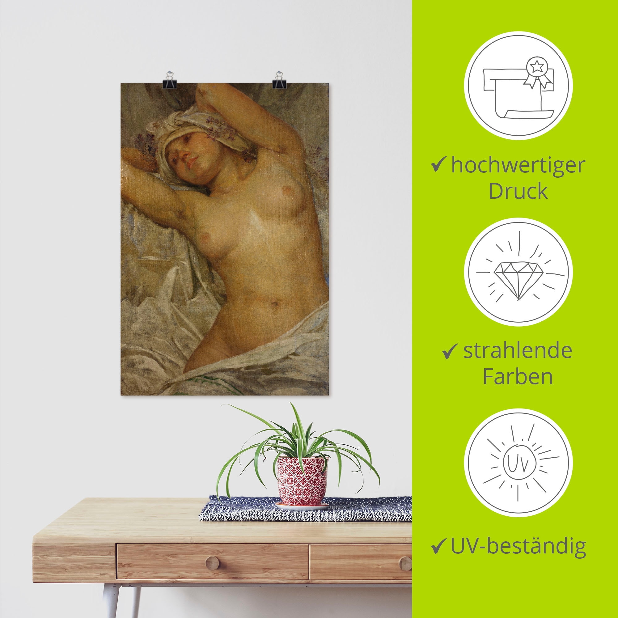 Artland Wandbild »Mädchenakt. 1922.« Frau 1 Stk. tlg. als Leinwandbild, Poster, Wandaufkleber in verschied. Größen