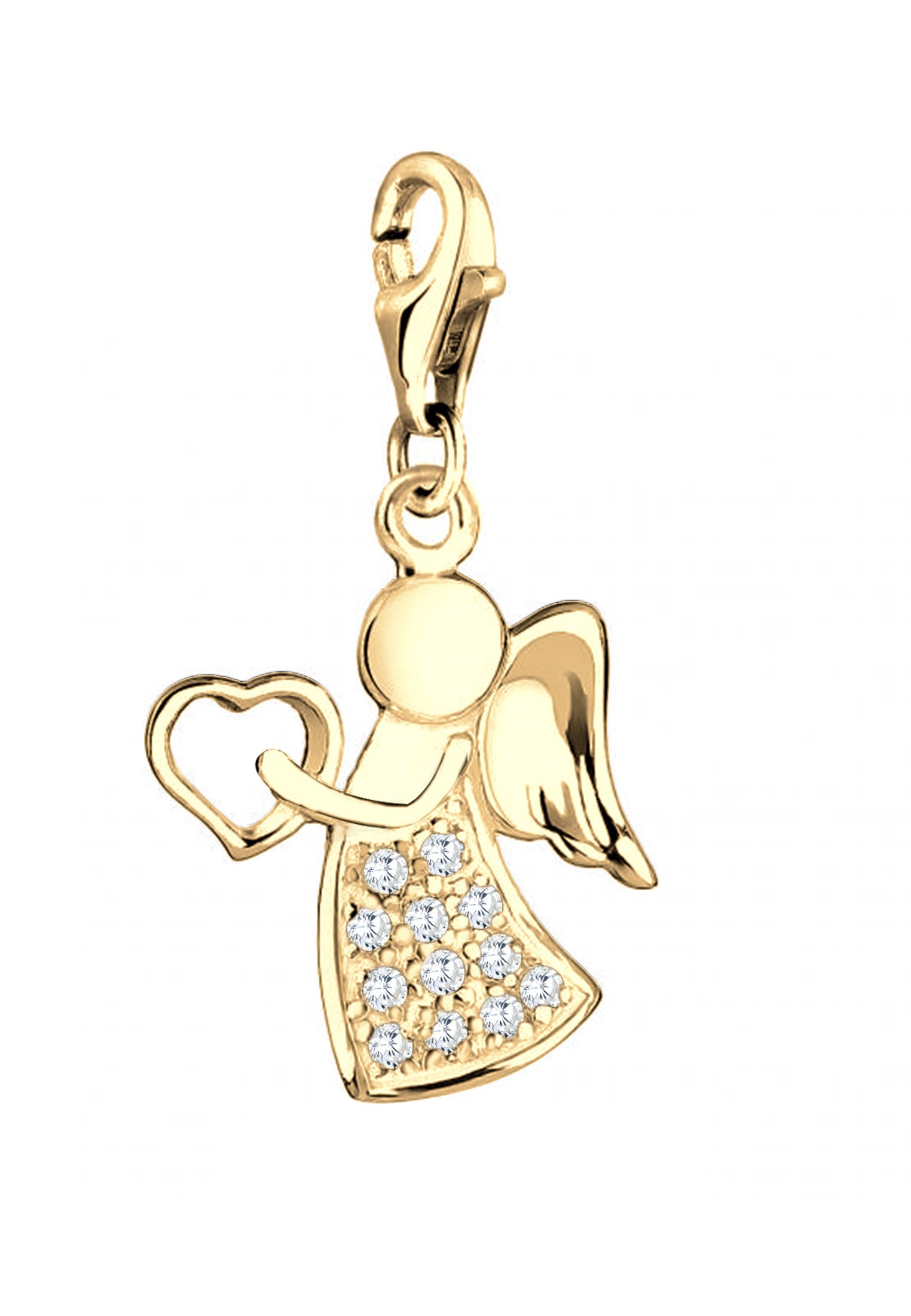 Nenalina Charm-Einhänger »Anhänger Engel Glücksbringer Zirkonia 925 Silber«