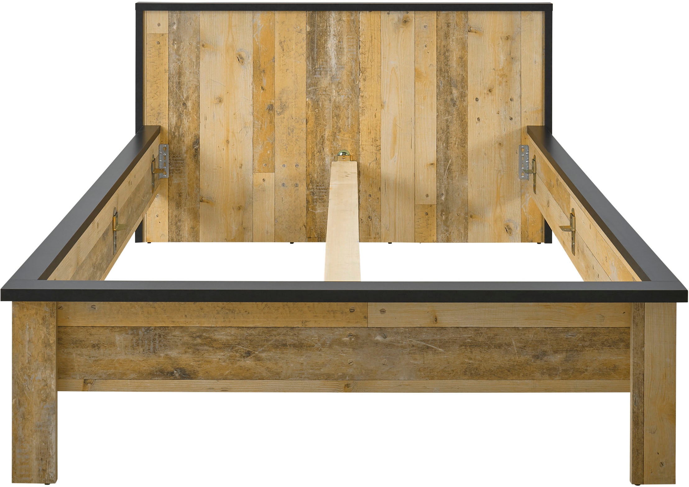 Home affaire Einzelbett »SHERWOOD Liegefläche 90/140 oder 180x200 cm«, aus FSC®-zertifiziertem Holzwerkstoff, rustikaler Landhausstil