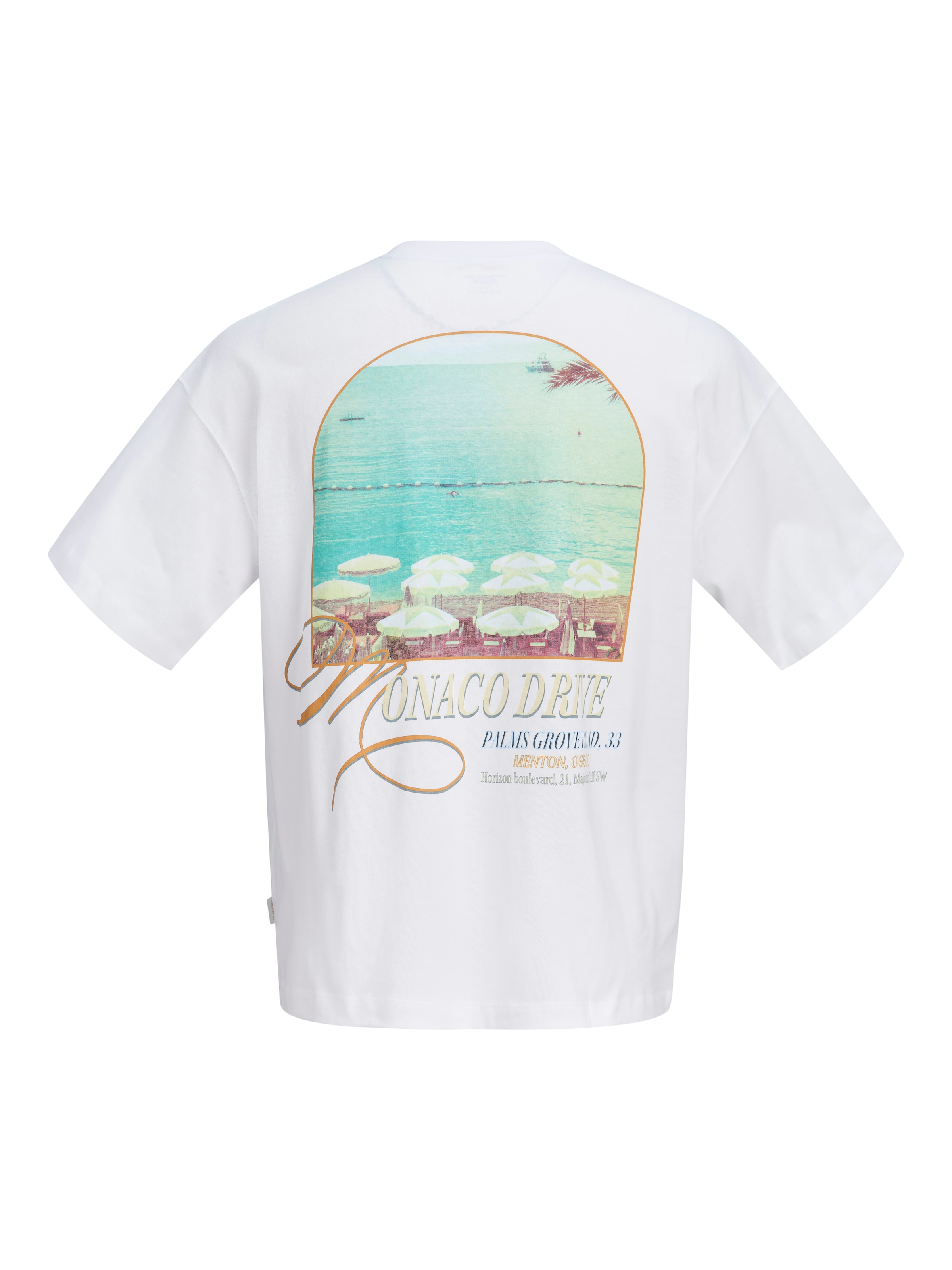 Jack & Jones Kurzarmshirt »JORSANREMO BACK TEE SS CREW NECK LN« Baumwolle