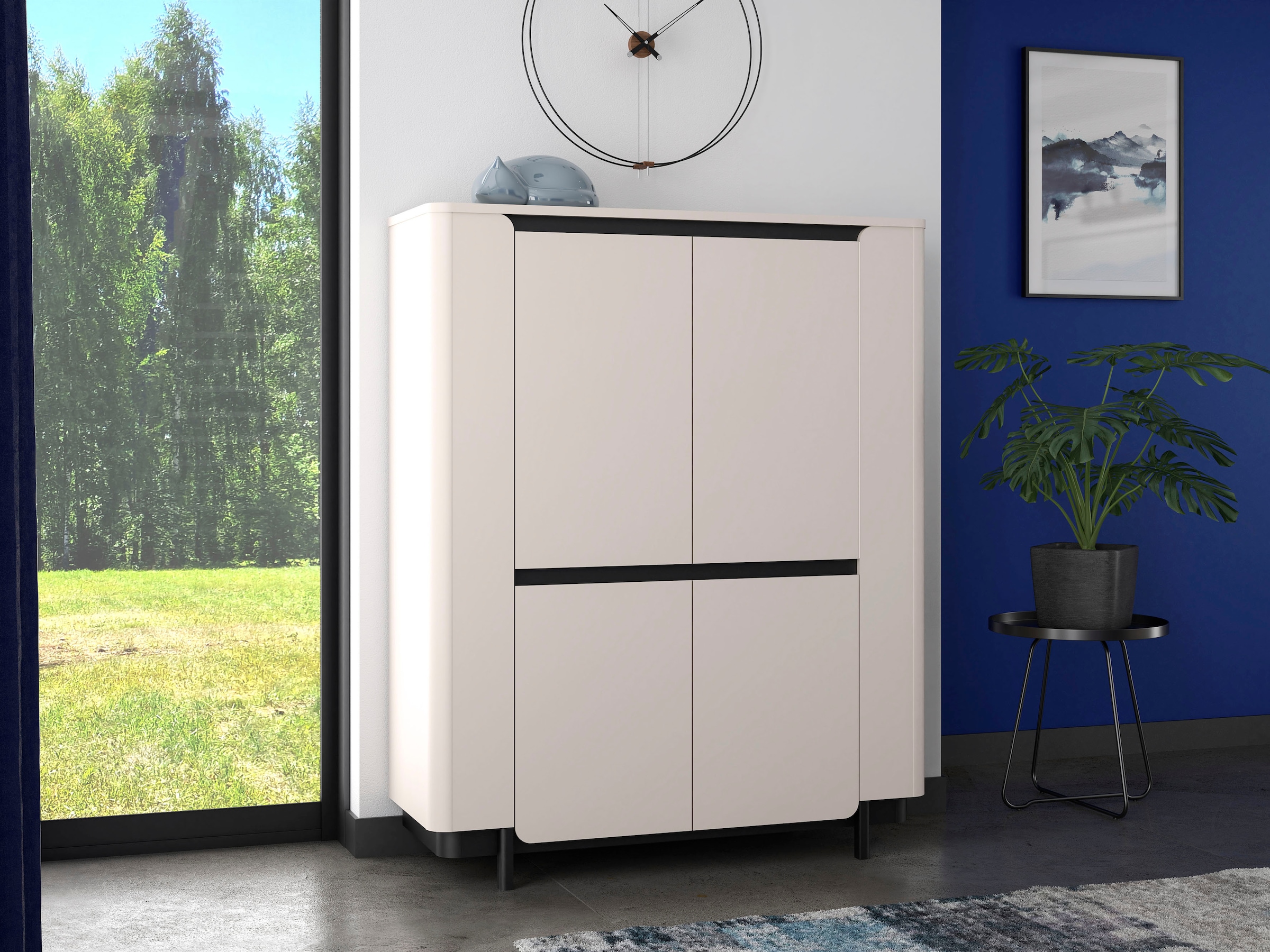 FORTE Vitrine, Highboard, Soft Close, ABS Kanten günstig online kaufen