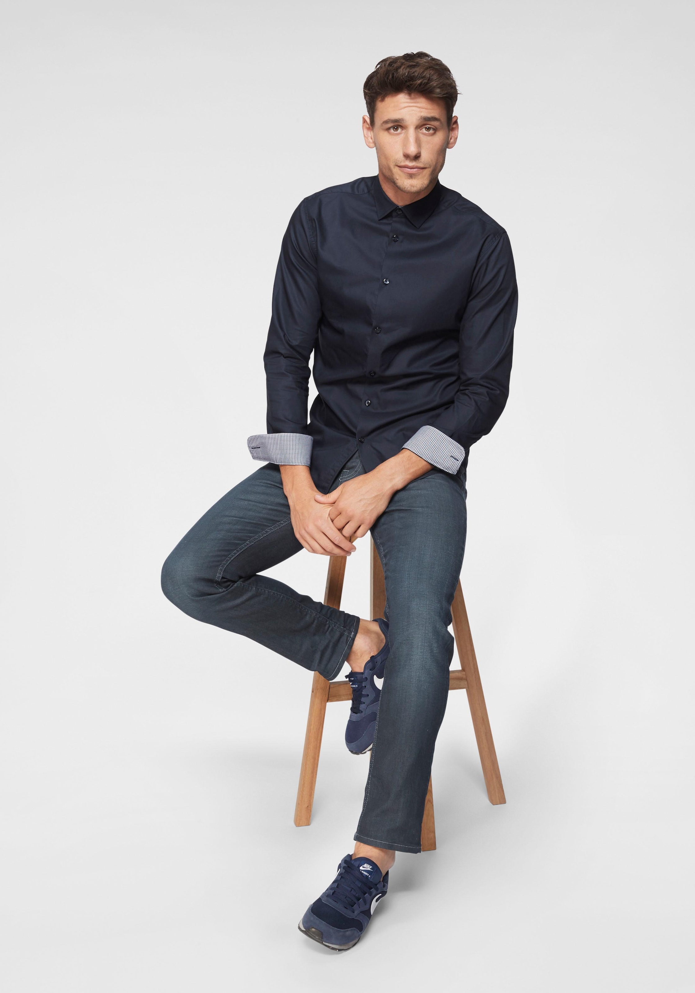 SELECTED HOMME Langarmhemd »SLHSLIMNEW-MARK SHIRT LS NOOS«