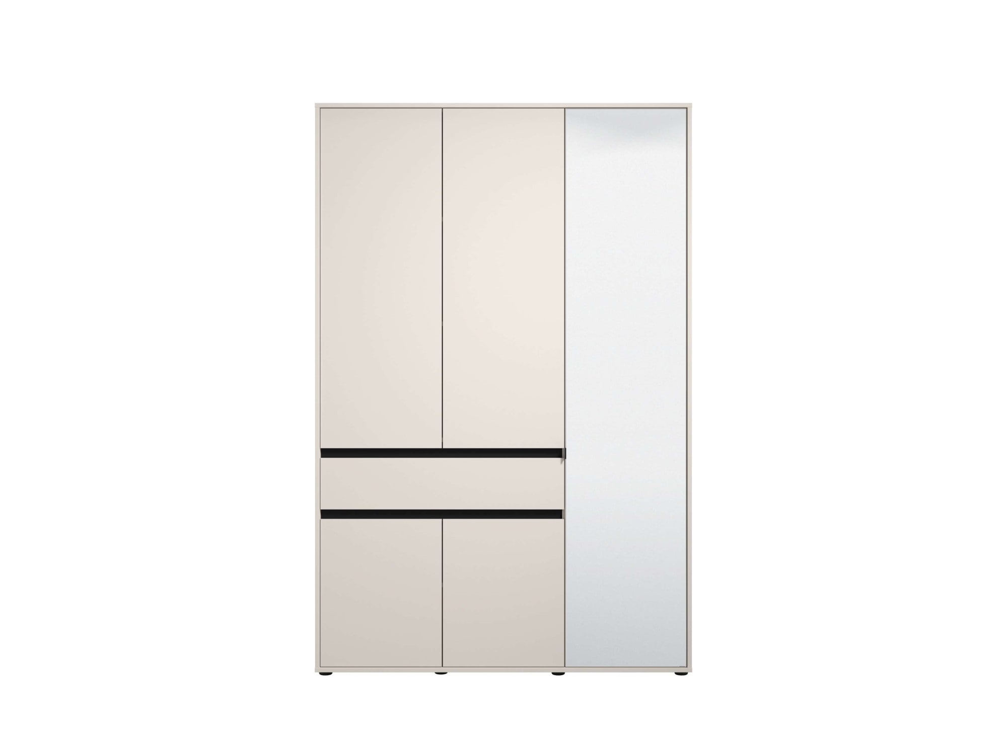 INOSIGN Kleiderschrank »Corbett, grifflose Optik, FSC-zertifziert, Made in Europe«, (138 oder 182,5cm breit, 211cm hoch und 54,5cm tief), mit Spiegel, 1 Schublade und Innenausstattung