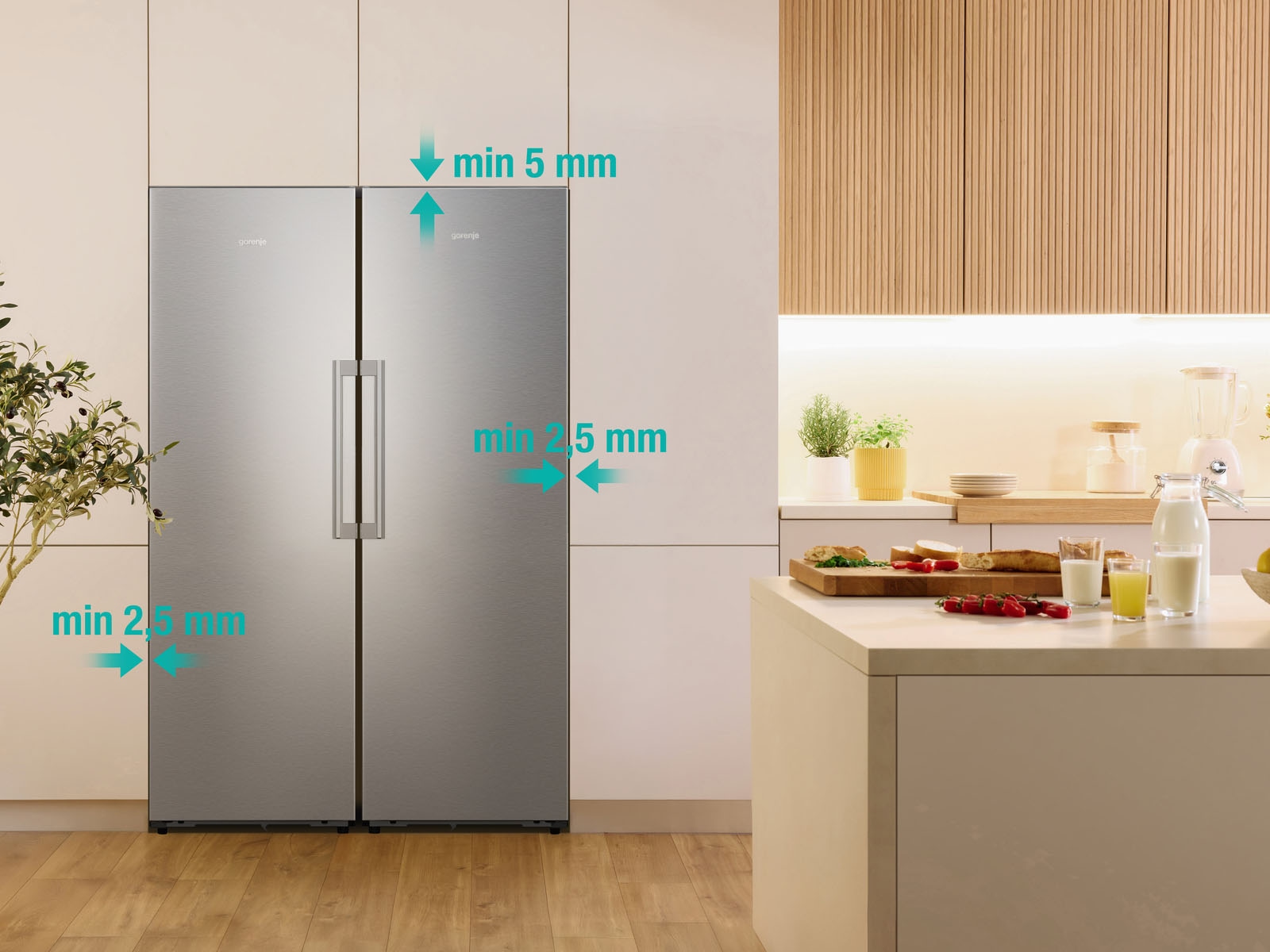 GORENJE Gefrierschrank »FNC618C6XWF« 185,6 cm hoch 59,5 cm breit KitchenFit passt sich nahtlos deiner Küche an