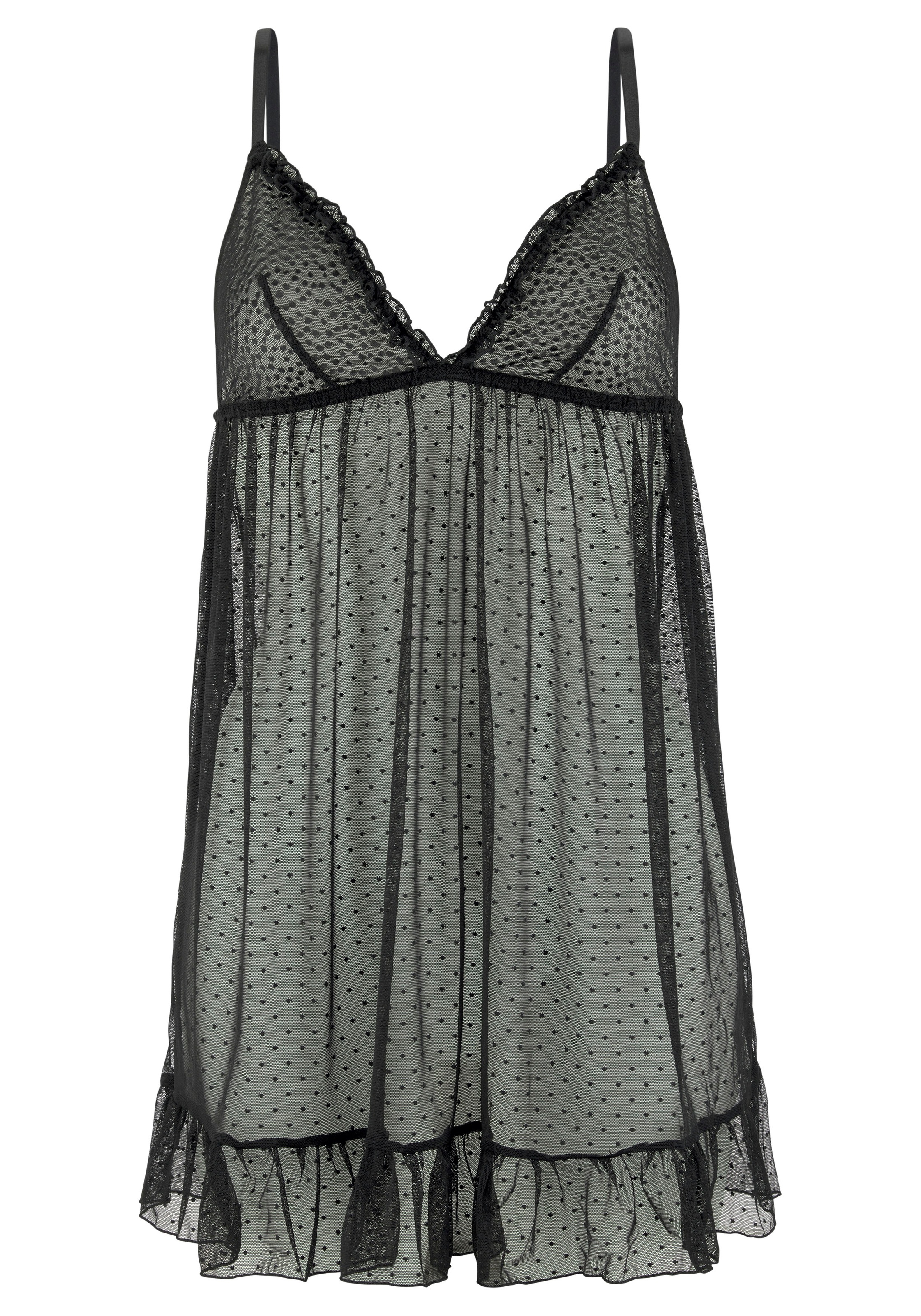 Vivance Negligé, aus hübschem Soft-Mesh in Pünktchen-Optik, sexy Dessous