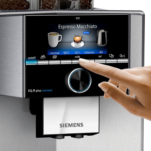 3. Bild von SIEMENS Kaffeevollautomat »EQ.9 plus connect s700 TI9578X1DE«, 2 separate Bohnenbehälter, 2 Mahlwerke, extra leise, bis zu 10 Profile