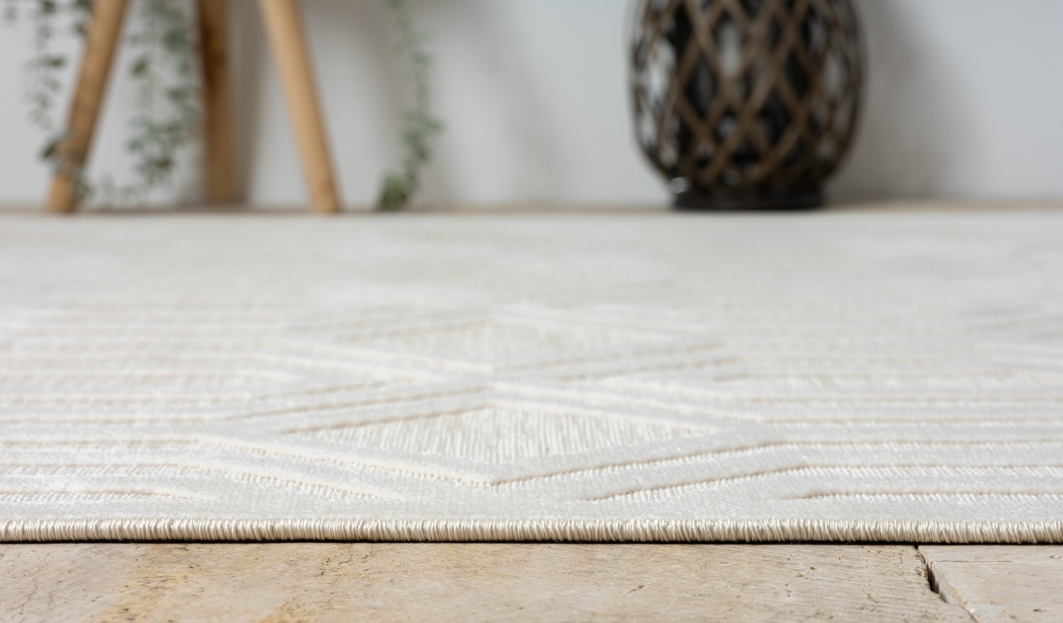 Myflair Möbel & Accessoires Teppich »Haven Lagerräumung«, rechteckig, 8 mm Höhe, Rauten Motiv, Hoch-Tief Effekt, Outdoor geeignet, Balkon, Terrasse