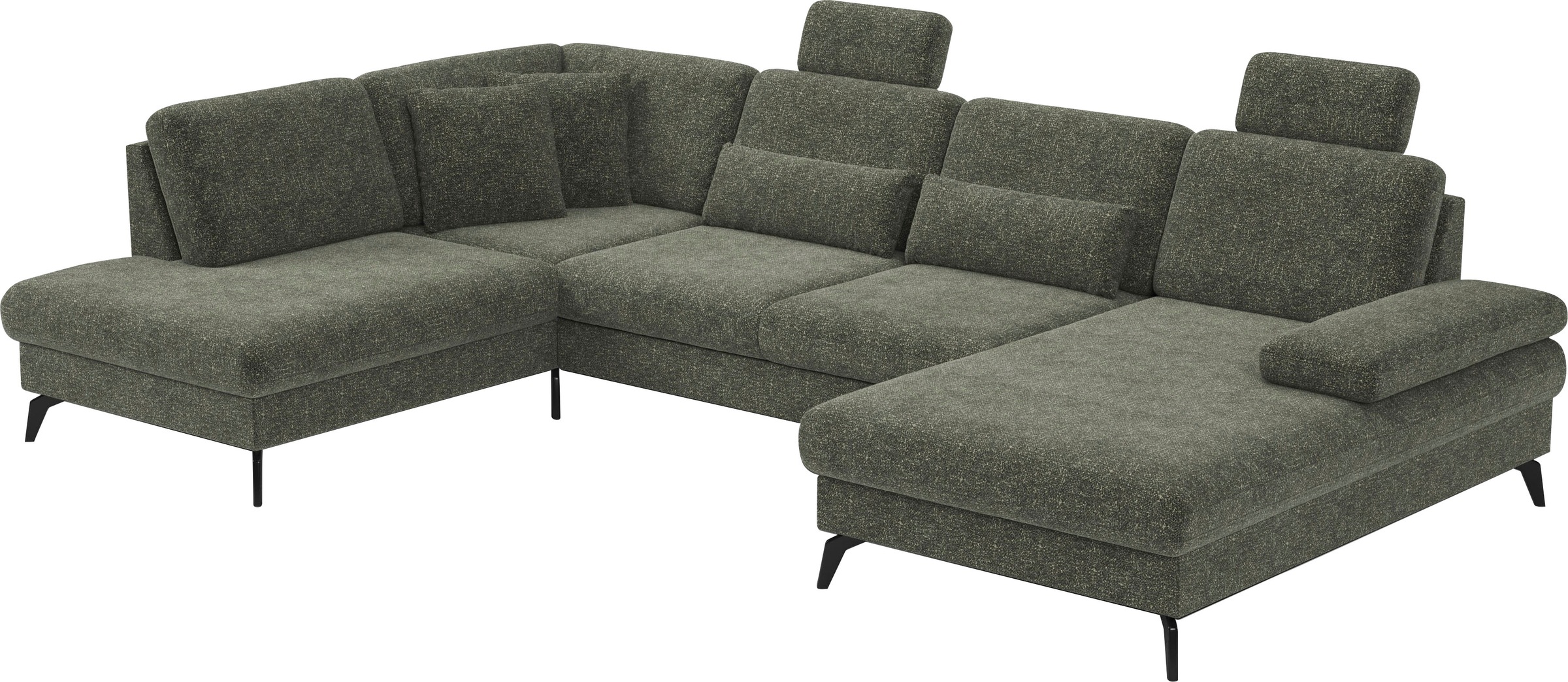 sit&more Wohnlandschaft »Morris U-Form, inkl. Sitztiefenverstellung«, wahlweise mit Armteilverstellung, Bettfunktion & Bettkasten