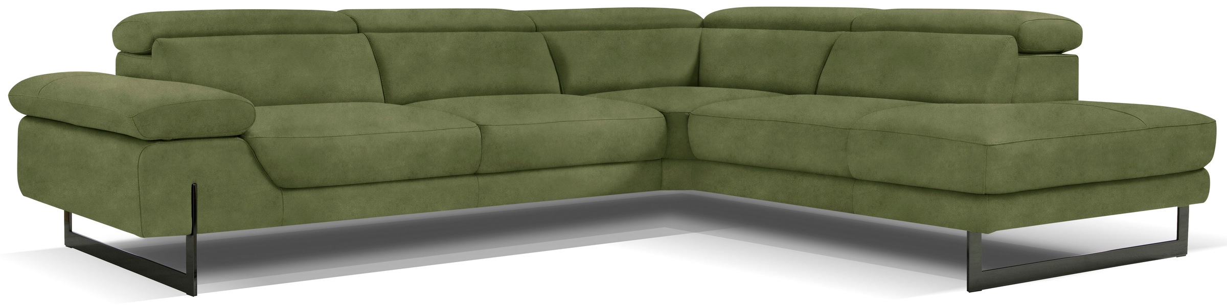 Egoitaliano Ecksofa »Queenie, extravagantes Sofa mit erstklassigem Sitzkomfort«, mit verstellbarer Armlehne und Kopfteilen für Wohlfühlkomfort