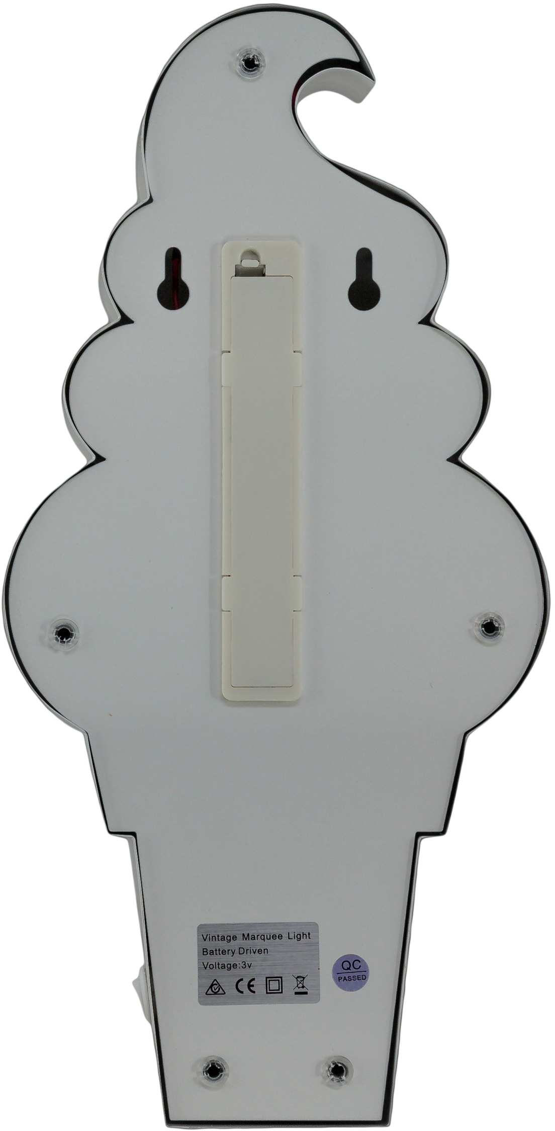 MARQUEE LIGHTS LED Dekolicht »Icecream«, 15 flammig, Leuchtmittel LED-Modul | LED fest integriert, Wandlampe,Tischlampe Eis, Eistüte, Eiscreme 15 Leuchtmittel - 11x23 cm