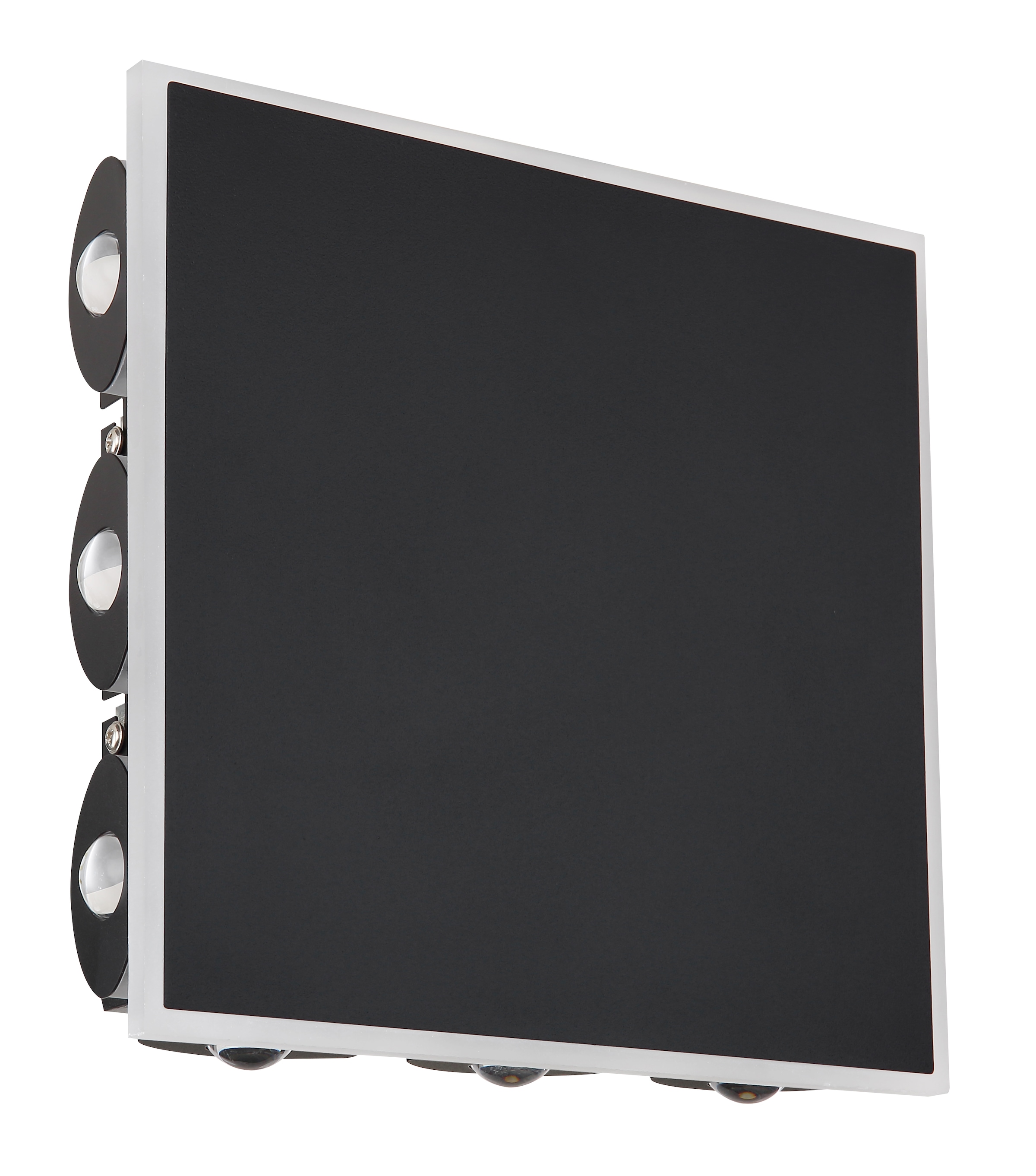 GLOBO LIGHTING LED Wandleuchte »SAIDY«, Leuchtmittel LED-Modul | LED fest integriert, Wandlampe/Metall/schwarz/3000K/Flur/Wohnzimmer/ BxH: 220x220mm