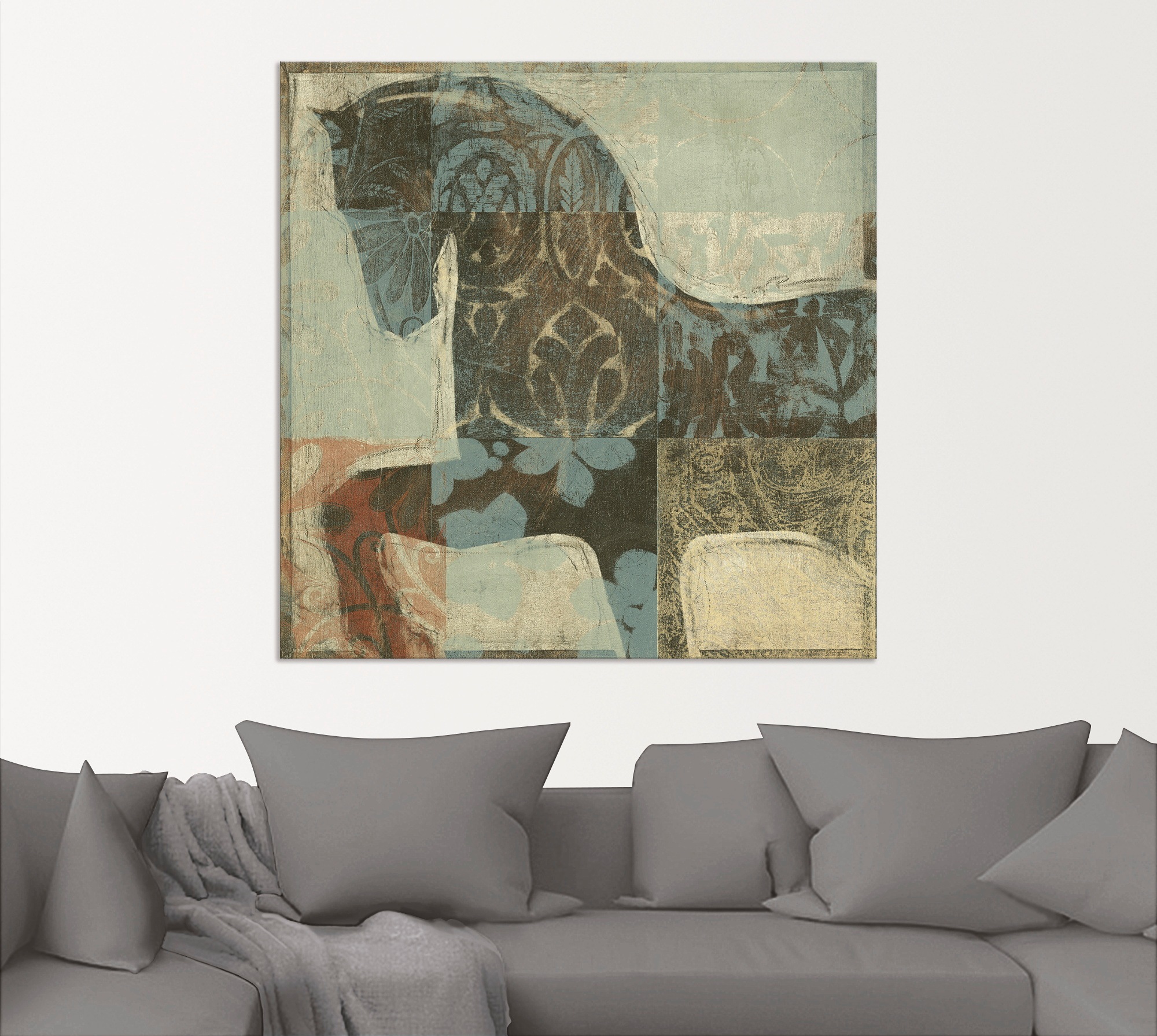 Artland Wandbild »Gemustertes Pferd I«, Haustiere, (1 St.), als Alubild, Ou günstig online kaufen
