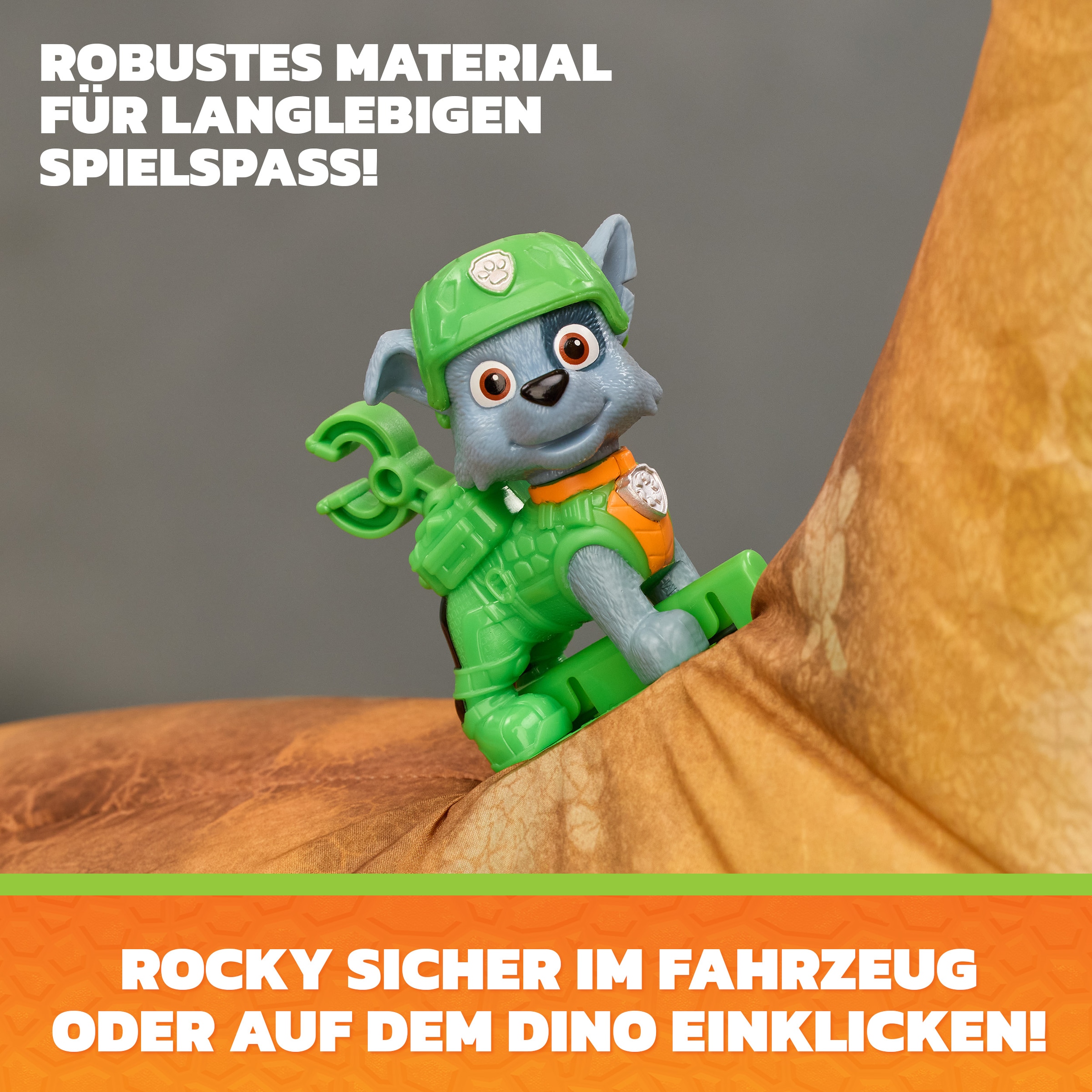Spin Master Spielzeug-Auto »PAW Patrol: Der Dino Film, Rockys Megasaurus Transport-Fahrzeug« mit Lichteffekt