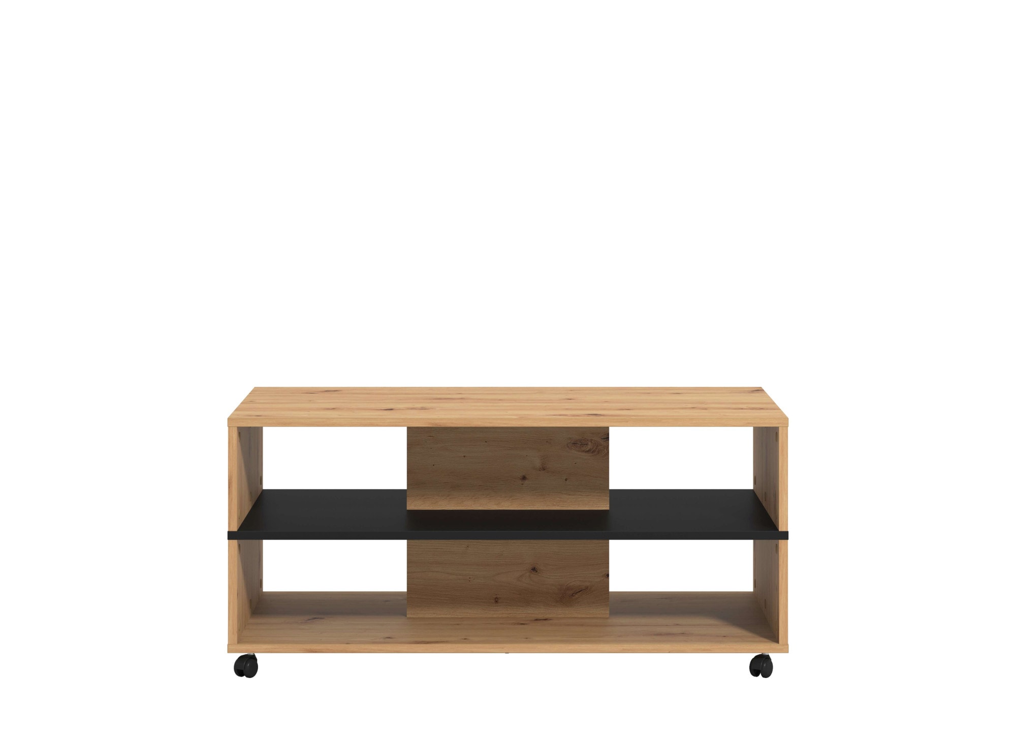 Home affaire Couchtisch »Savio Kaffeetisch, 101 cm, in trendigen Farben, modern«, mit Ablage, rechteckig, Artisan Eiche, ideal fuer kleine Räume