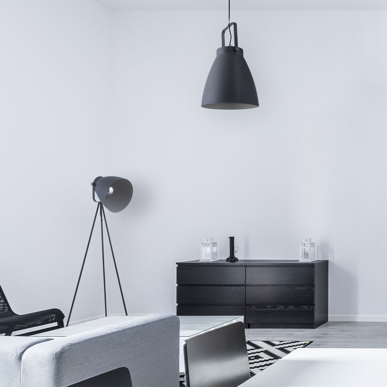 Paco Home Pendelleuchte »BOONE PD« E27 Stehleuchte Modern Wohnzimmer  Industrial Scheinwerfer Design E27