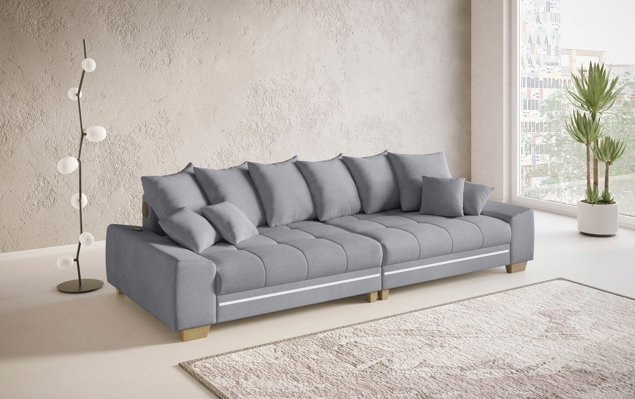 Mr. Couch Big-Sofa »Nikita II«, mit RGB-LED, Bluetooth-Soundsystem, Kaltschaum
