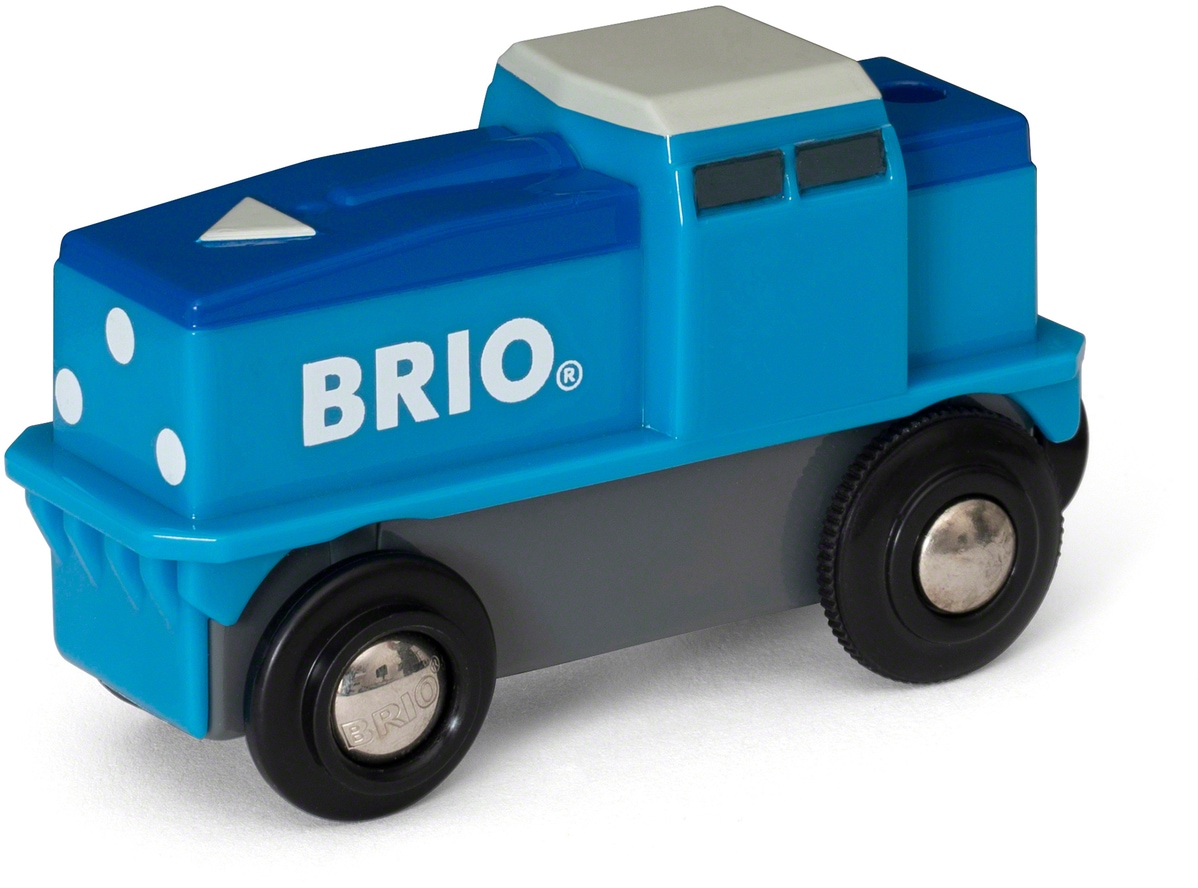 BRIO® Spielzeug-Lokomotive »BRIO® WORLD, Blaue Batterie-Frachtlok«, FSC® - schützt Wald - weltweit