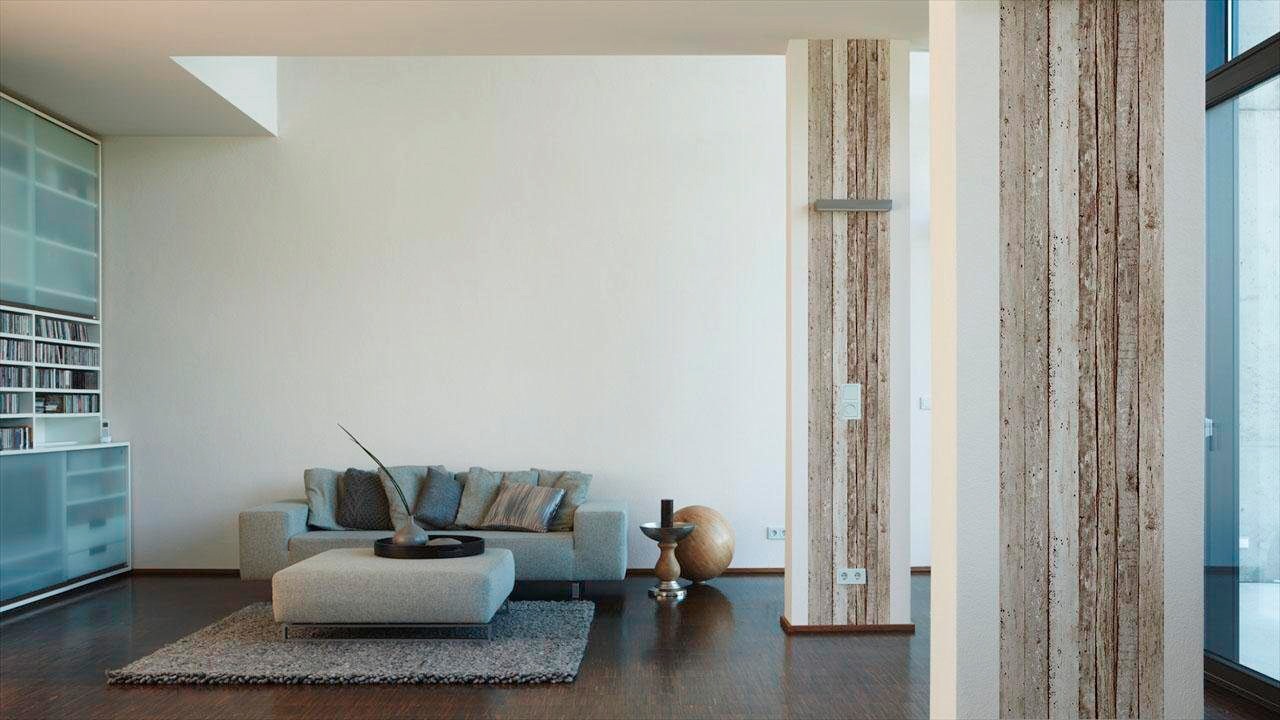 living walls Bordüre »pop.up Panel«, Holz-realistisch-gestreift, Holzplanken in Vintage-Optik selbstklebend Borte Wohnzimmer modern