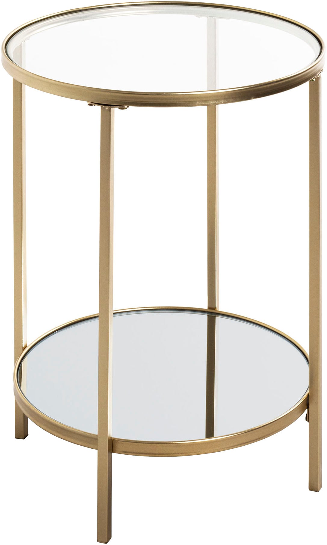 HAKU Beistelltisch »Sofatisch, Wohnzimmertisch« 1 Stk. tlg. rund - aus Metall Gold - Ø/H 39/55 cm