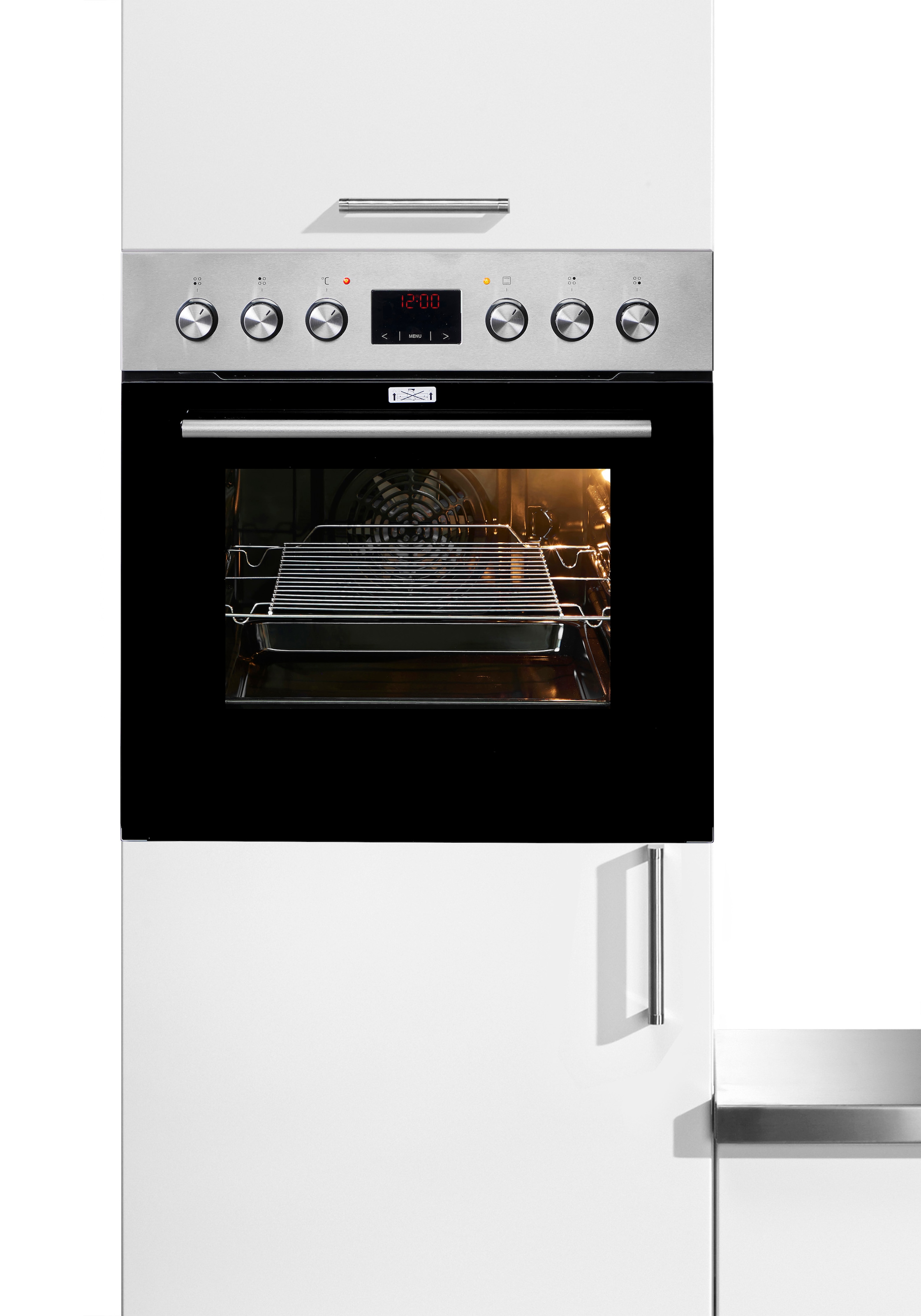 Amica Induktions Herd-Set »EHI 935 333 E« Steam Clean Backofen | Induktionskochfeld, 1 Stk. tlg. Alles im Griff: Timer, klare Sicht, schnell sauber