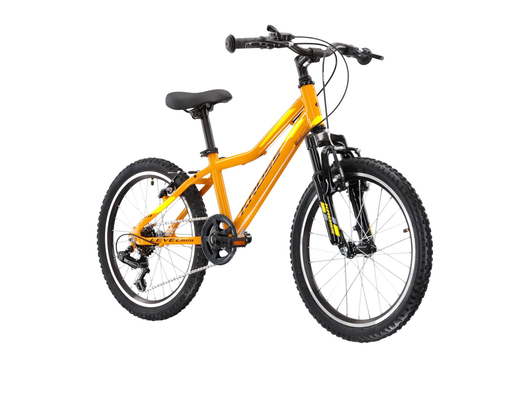 Kross Kinderfahrrad »20" Kinder-MTB Level Mini 2.0 6 Gänge 2026« 6 Gang Shimano Tourney TY21 Schaltwerk Kettenschaltung