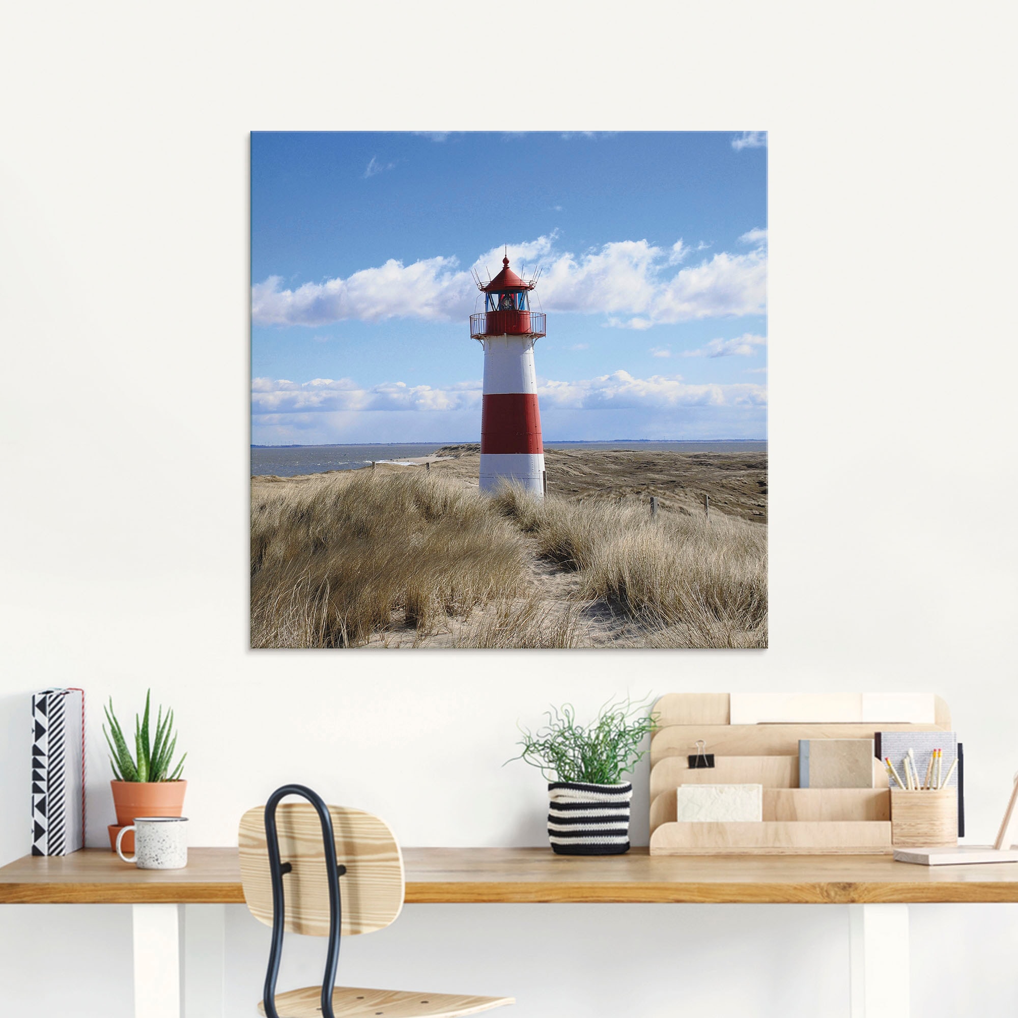 Artland Glasbild »Leuchtturm Sylt«, Gebäude, (1 St.), in verschiedenen Größ günstig online kaufen